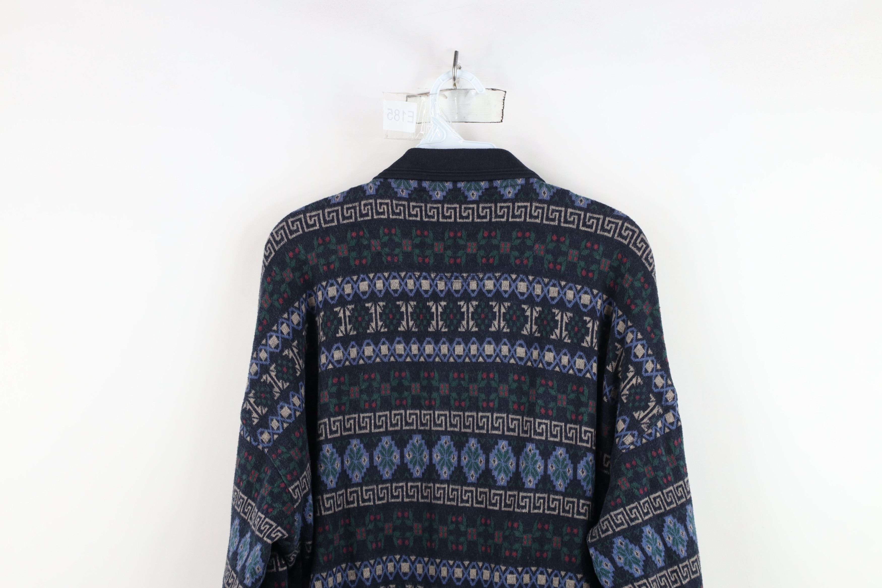 Vintage Vintage 90s Streetwear Fair Isle Long Sleeve Rugby Polo Size US XL / EU 56 / 4 - 11 Thumbnail