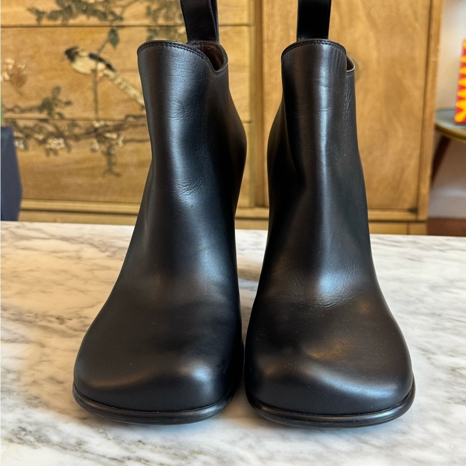 Bottega Veneta Bottega Black Leather Ankle Boots Size US 9 / IT 39 - 3 Thumbnail