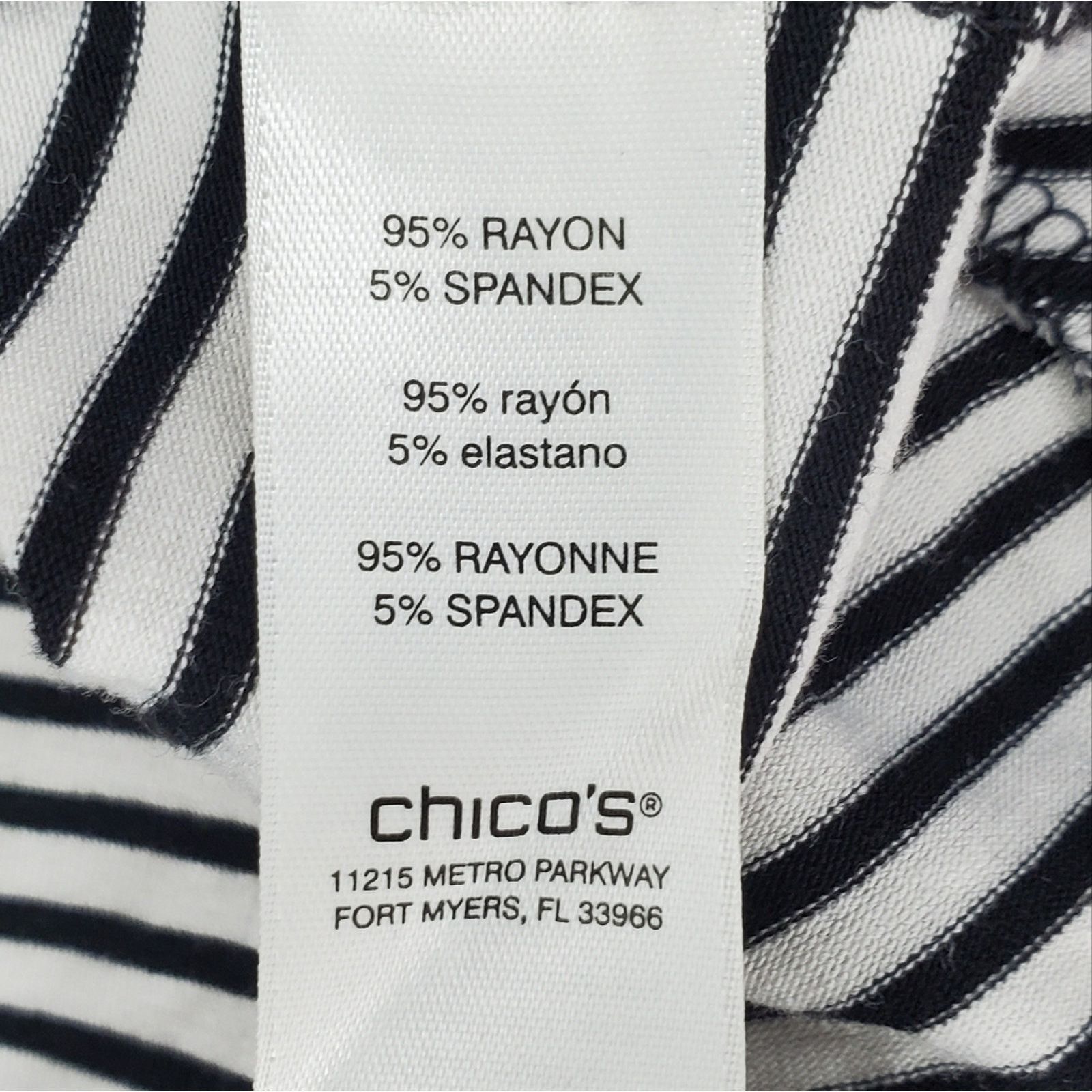 Chicos Chico's Miter Striped Mix Top Large Size L / US 10 / IT 46 - 6 Thumbnail