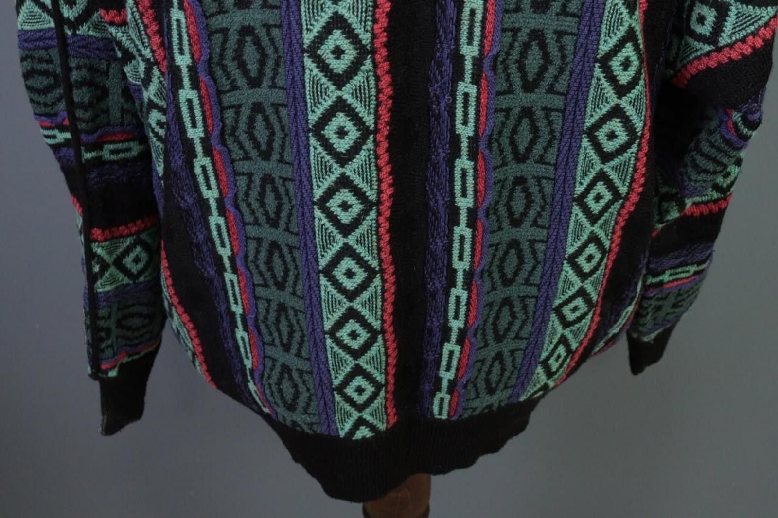 Carlo Colucci Carlo Colucci Multicolor Geometric Wool Knit Sweater Size 50 Size US M / EU 48-50 / 2 - 9 Thumbnail