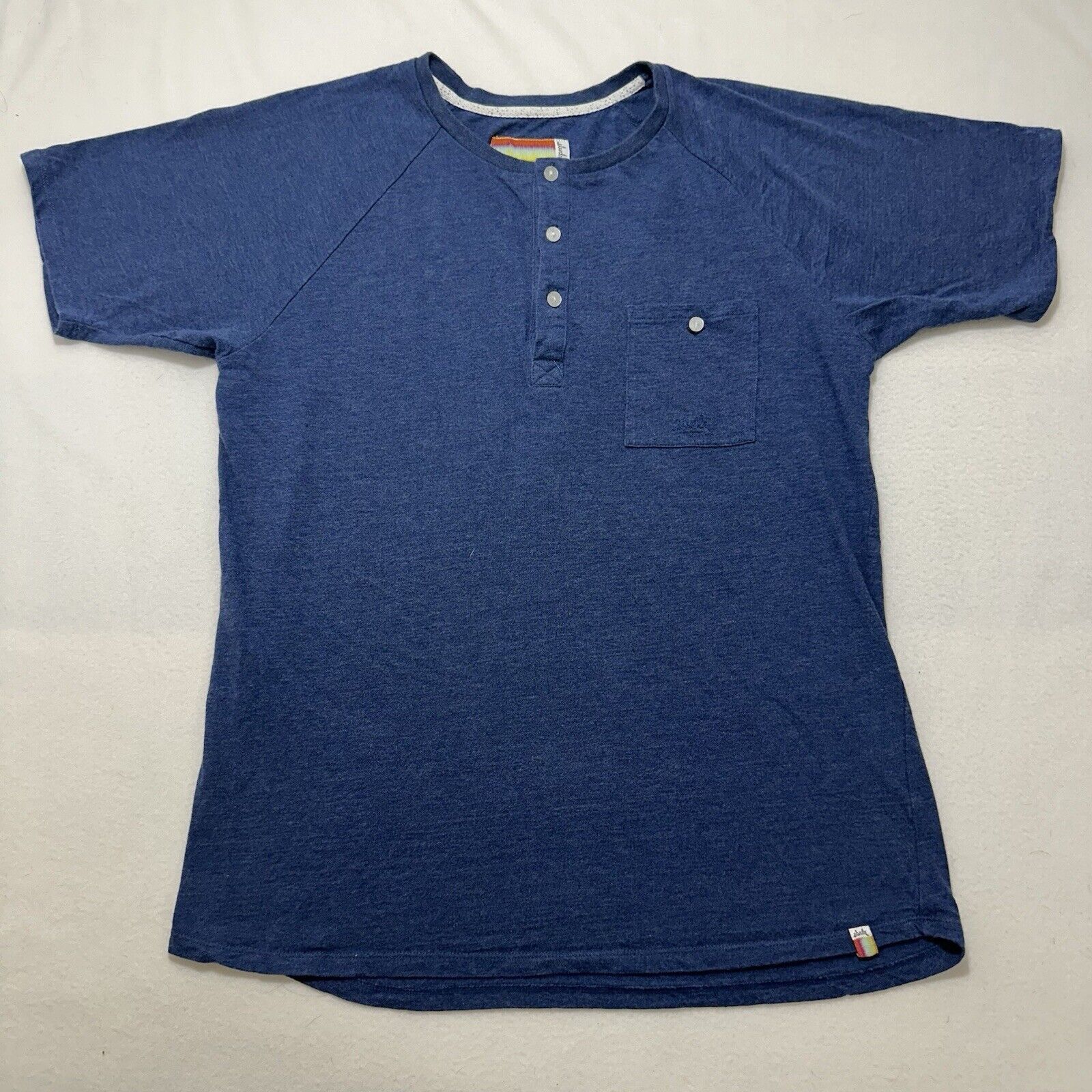 SLVDR SLVDR Medium Hidalgo Henley T Shirt Navy Blue Pocket Tee Size US M / EU 48-50 / 2 - 1 Thumbnail
