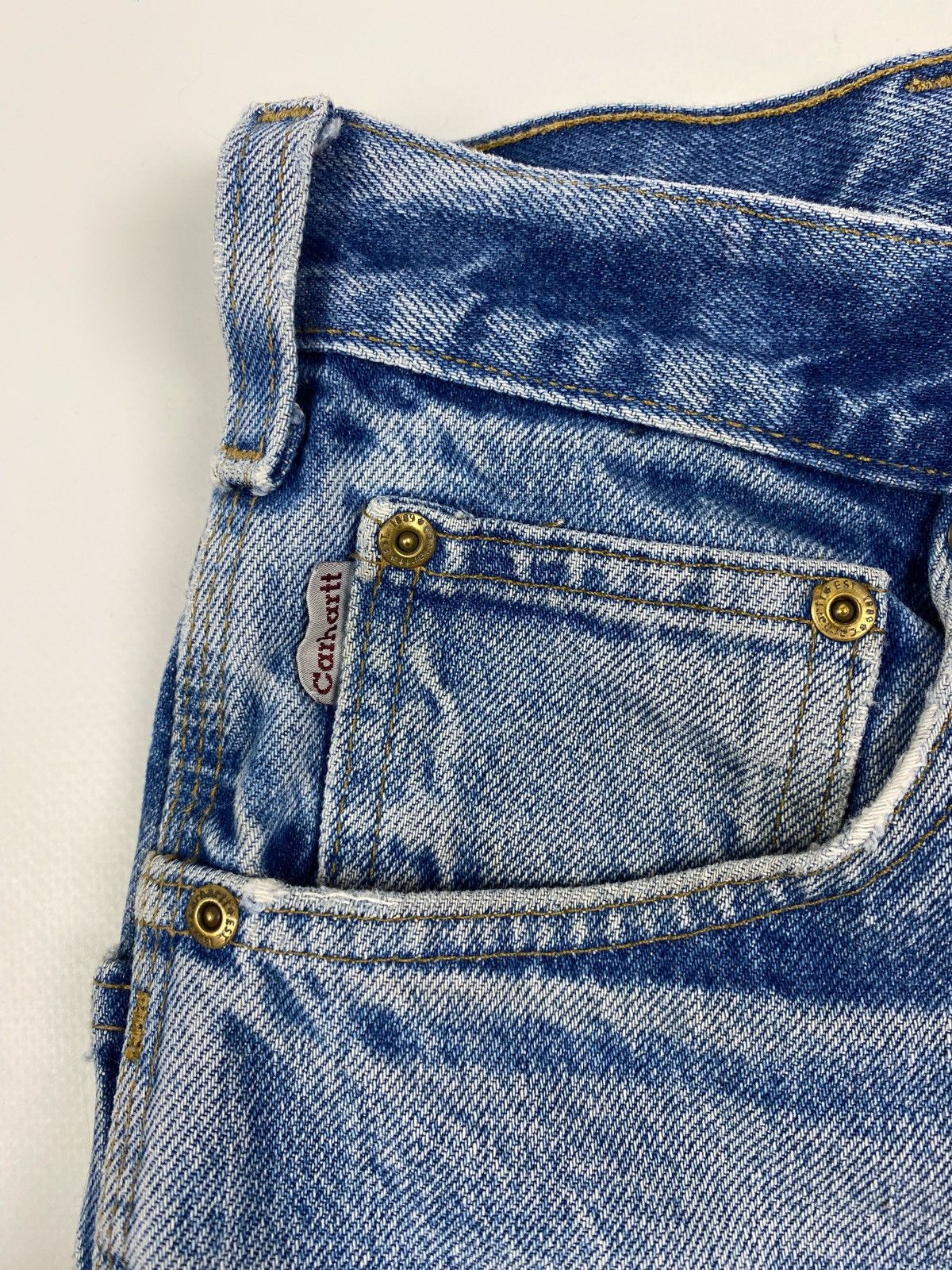 Carhartt 2000’s Distressed Carhartt B234PRW Relaxed Carpenter Denim Size US 36 / EU 52 - 7 Thumbnail