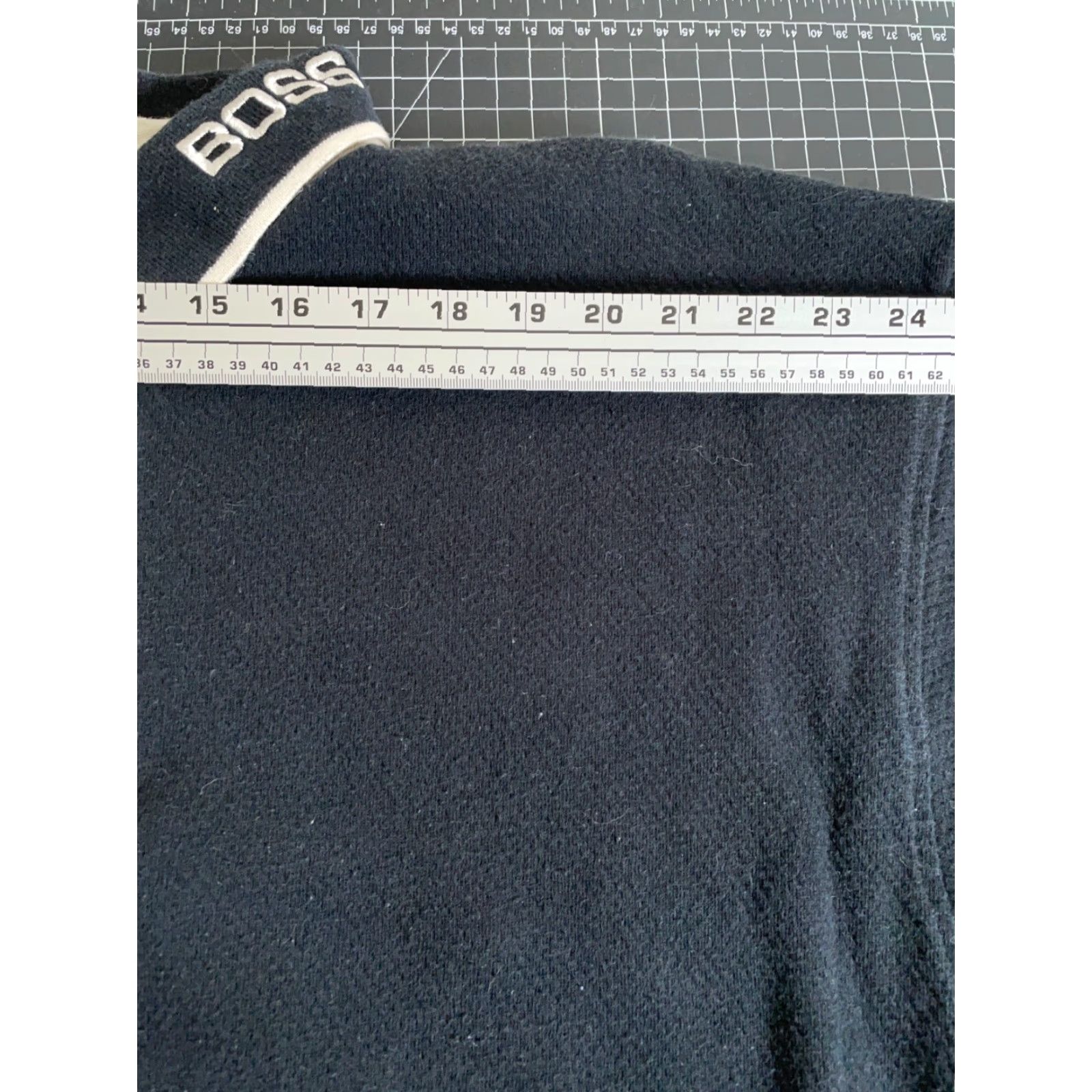 Hugo Boss VINTAGE Hugo BOSS Polo Shirt Men 2XL Black Embroidered Textured Cotton Preppy Retro Size US XXL / EU 58 / 5 - 7 Thumbnail