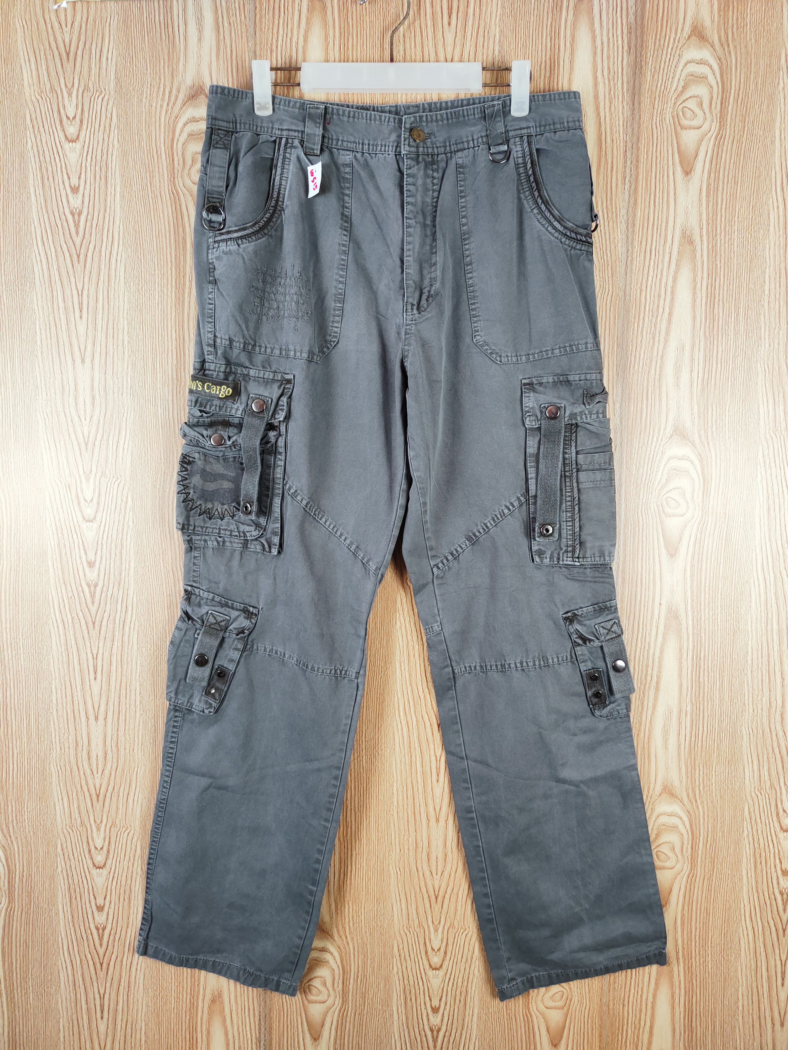 Japanese Brand Blue Keys Dark Gray Multipocket Tactical Cargo Pants #W515 Size US 32 / EU 48 - 1 Thumbnail