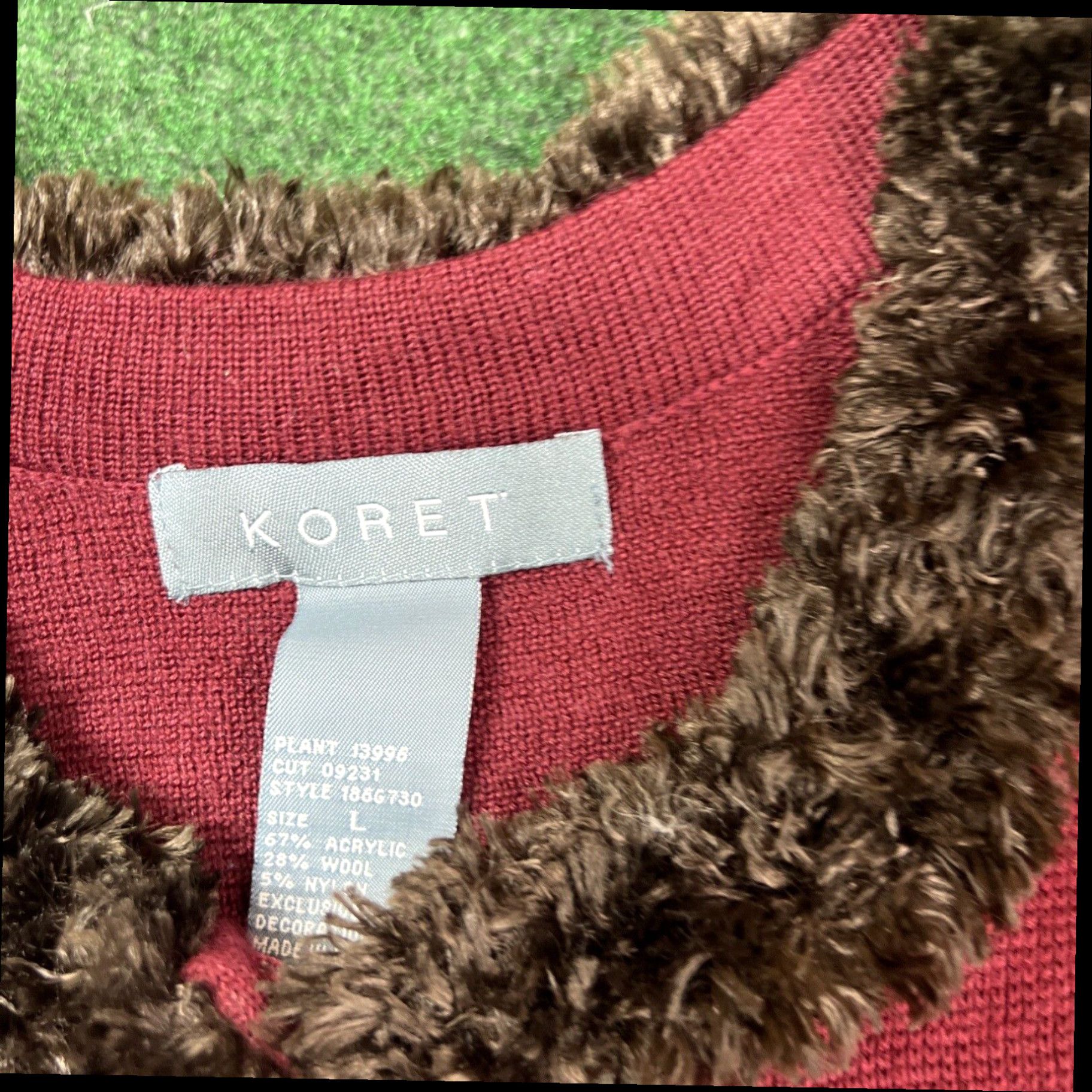 Vintage Vintage Koret Womens Sweater Red Size Large Button Dazzle Size L / US 10 / IT 46 - 6 Thumbnail