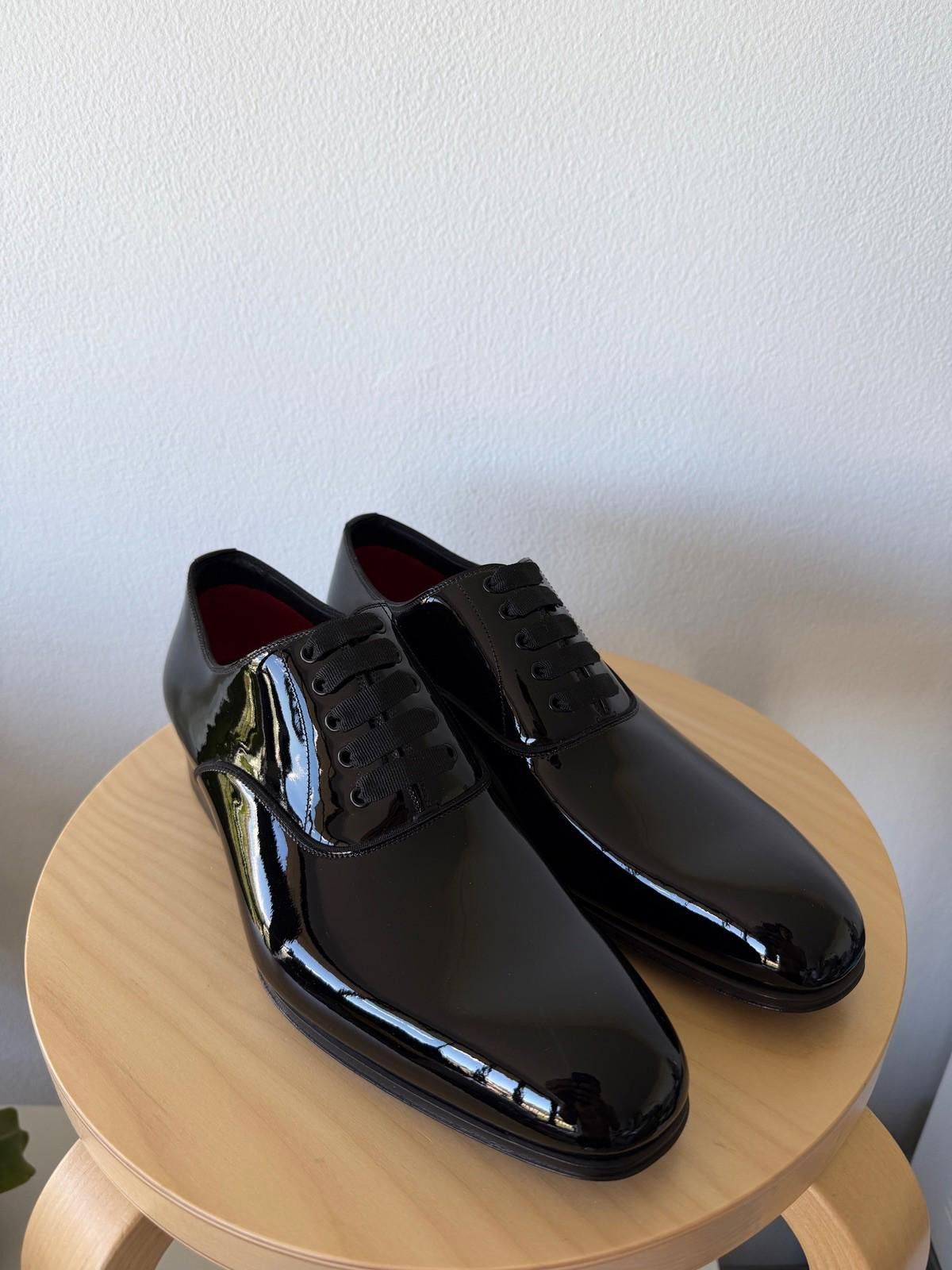 Tom Ford new Tom Ford mens patent leather edgar lace up shoes black 7 Size US 8 / EU 41 - 1 Thumbnail