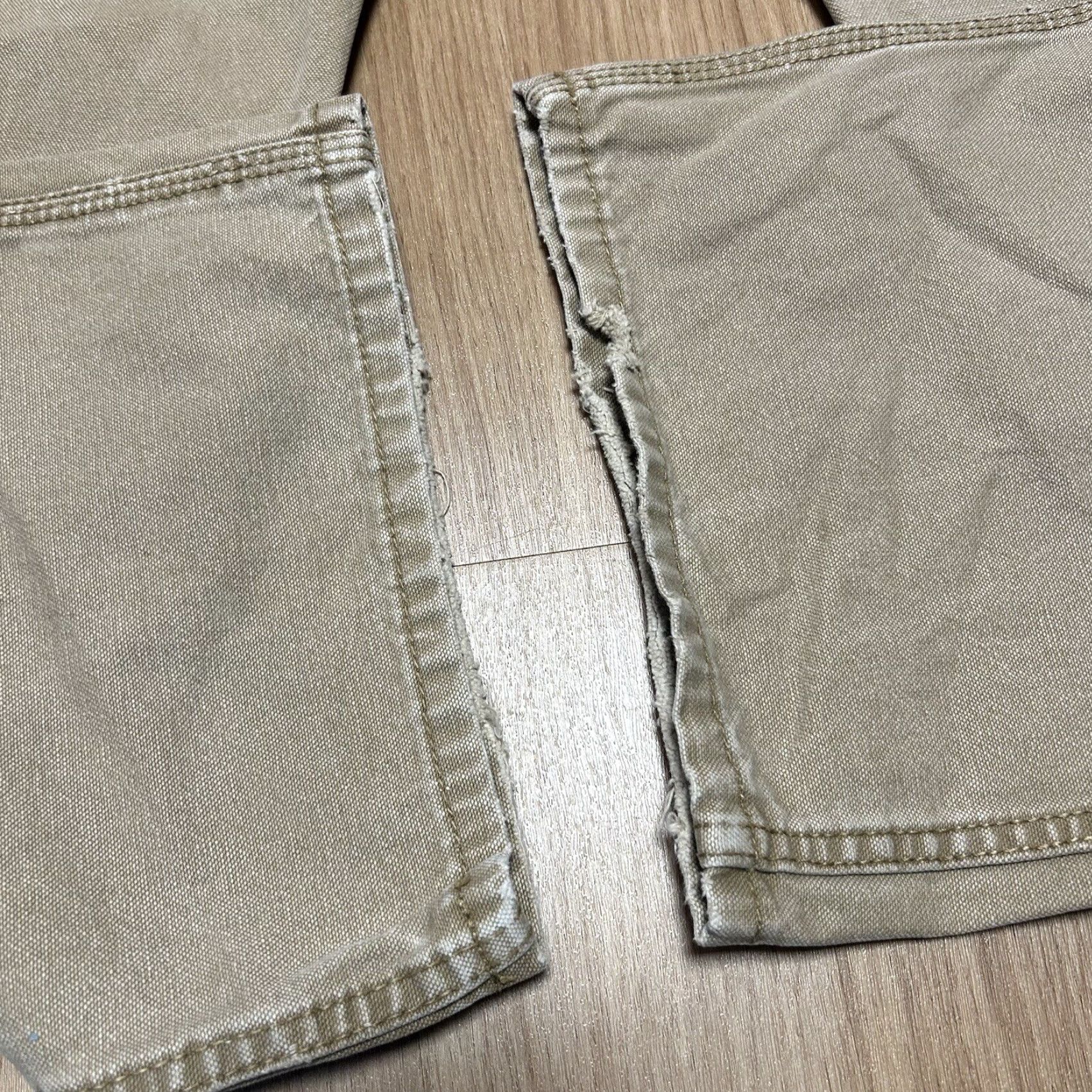 Vintage C.E. Schmidt Workwear Pants Duck Canvas Tan Carpenter Straight Leg 40x29 Mens Regular Size US 40 / EU 56 - 4 Thumbnail