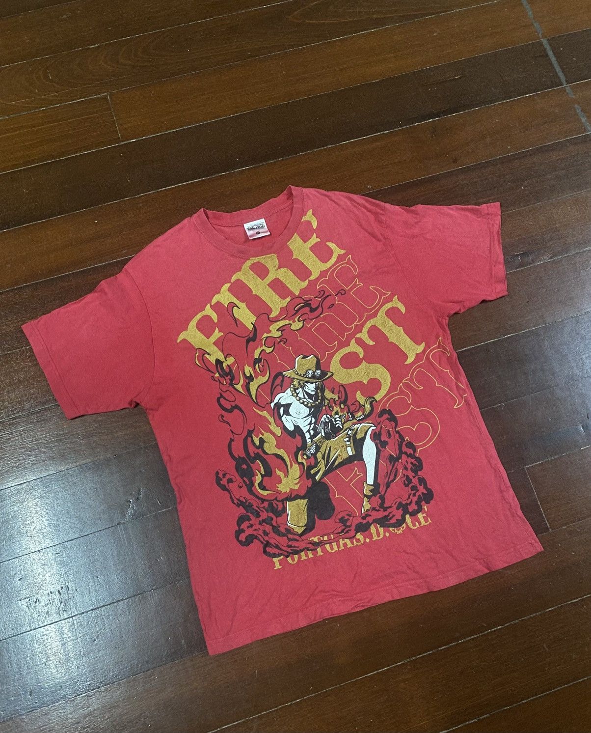 Anime Portgas D Ace One Piece Japan Anime Tee Akira Evangelion Size US XXL / EU 58 / 5 - 2 Thumbnail