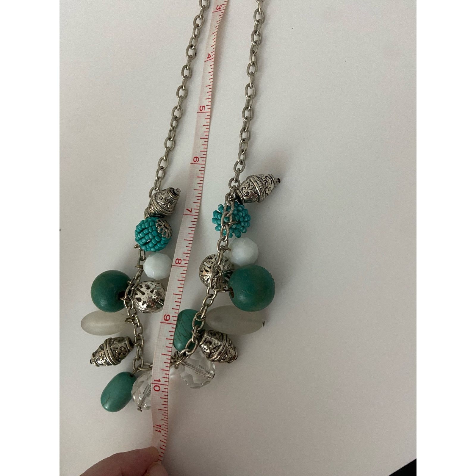 Other Turquoise bead charm necklace silver tone Size ONE SIZE - 5 Thumbnail