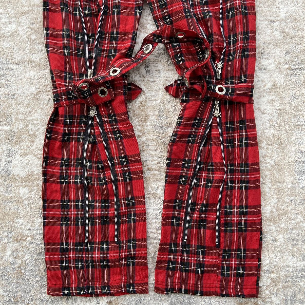 Japanese Brand × Seditionaries 90's Mad Punk Seditionaries Tartan Bondage Pants Size US 29 - 11 Thumbnail