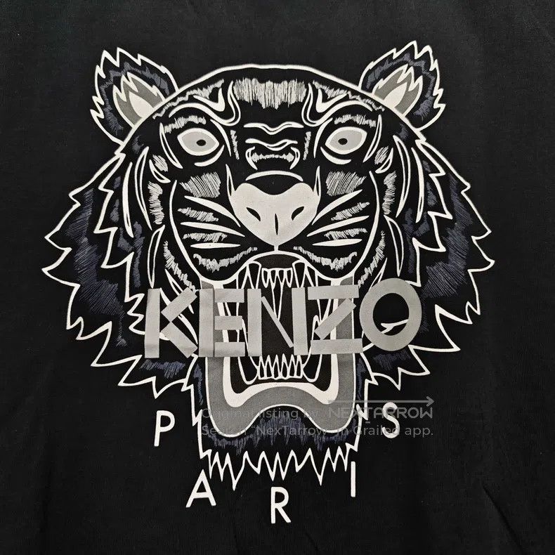 Kenzo Kenzo Black Classic Tiger Head Printed Logo Short-Sleeve T Size L / US 10 / IT 46 - 7 Thumbnail