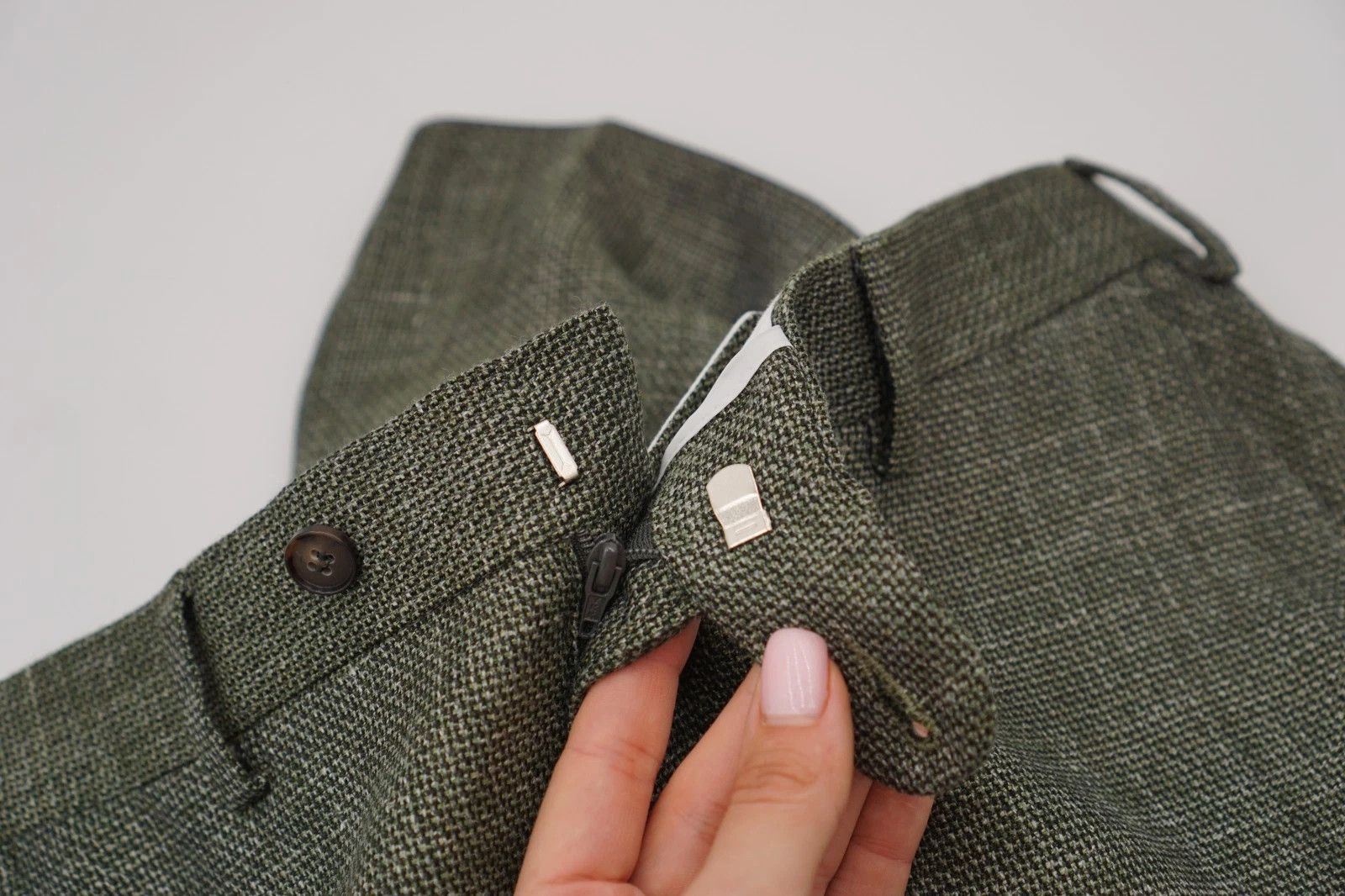 Suitsupply Men Suitsupply Pants Wool Silk Linen Green Size 24 UK/US38S Size 38S - 3 Thumbnail