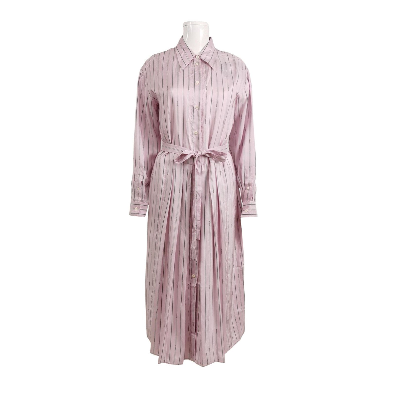 Prada Prada Striped Silk Waist Tie Dress - dmc Size S / US 4 / IT 40 - 1 Thumbnail
