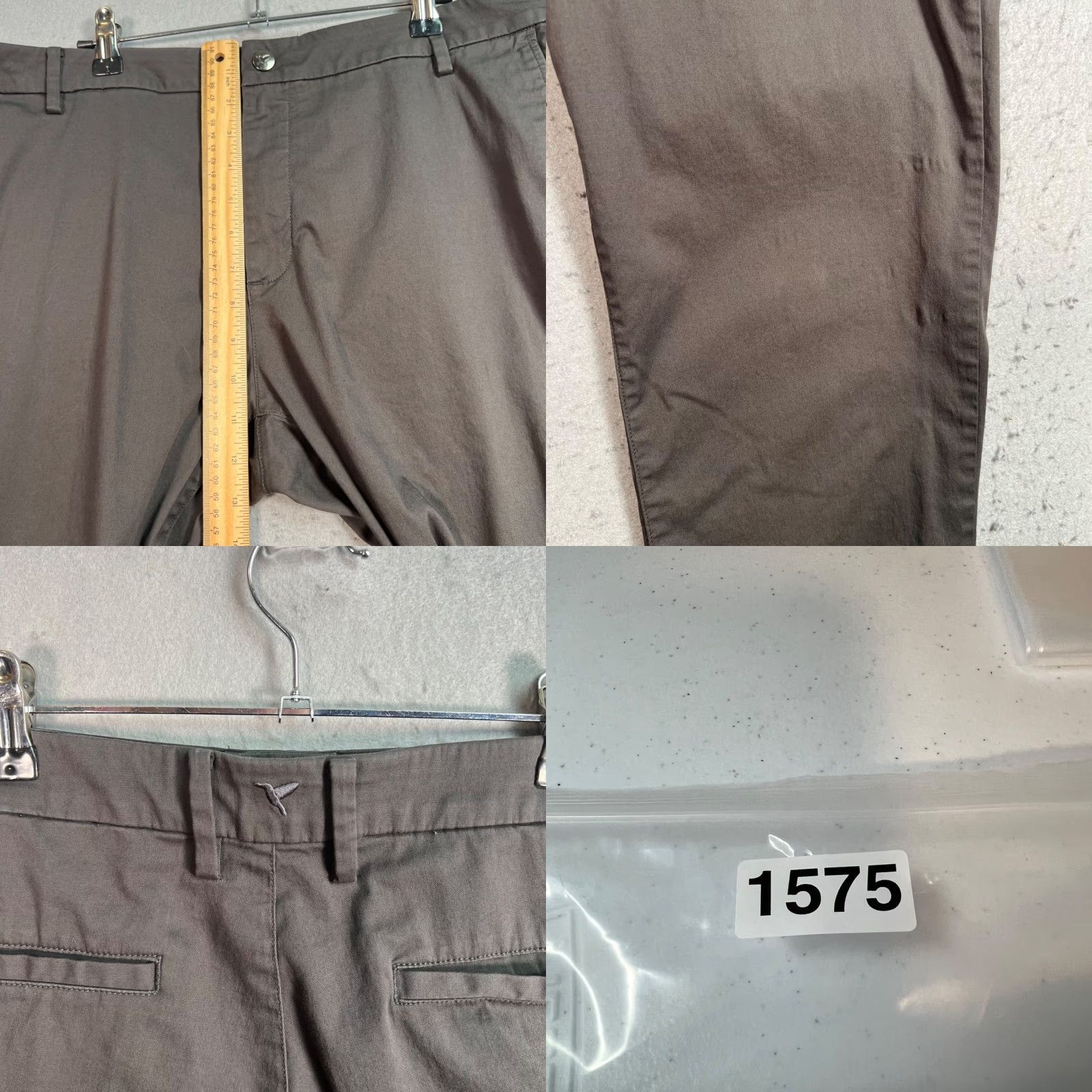 Vintage VINTAGE Birddogs Mens 36 x 32 Gray Slim-Fit Stretch Pants Cotton/Nylon Blend Chino Pants Mens 36 Gray Flat Front Tapered 30in Inseam Boys? Size US 36 / EU 52 - 8 Thumbnail