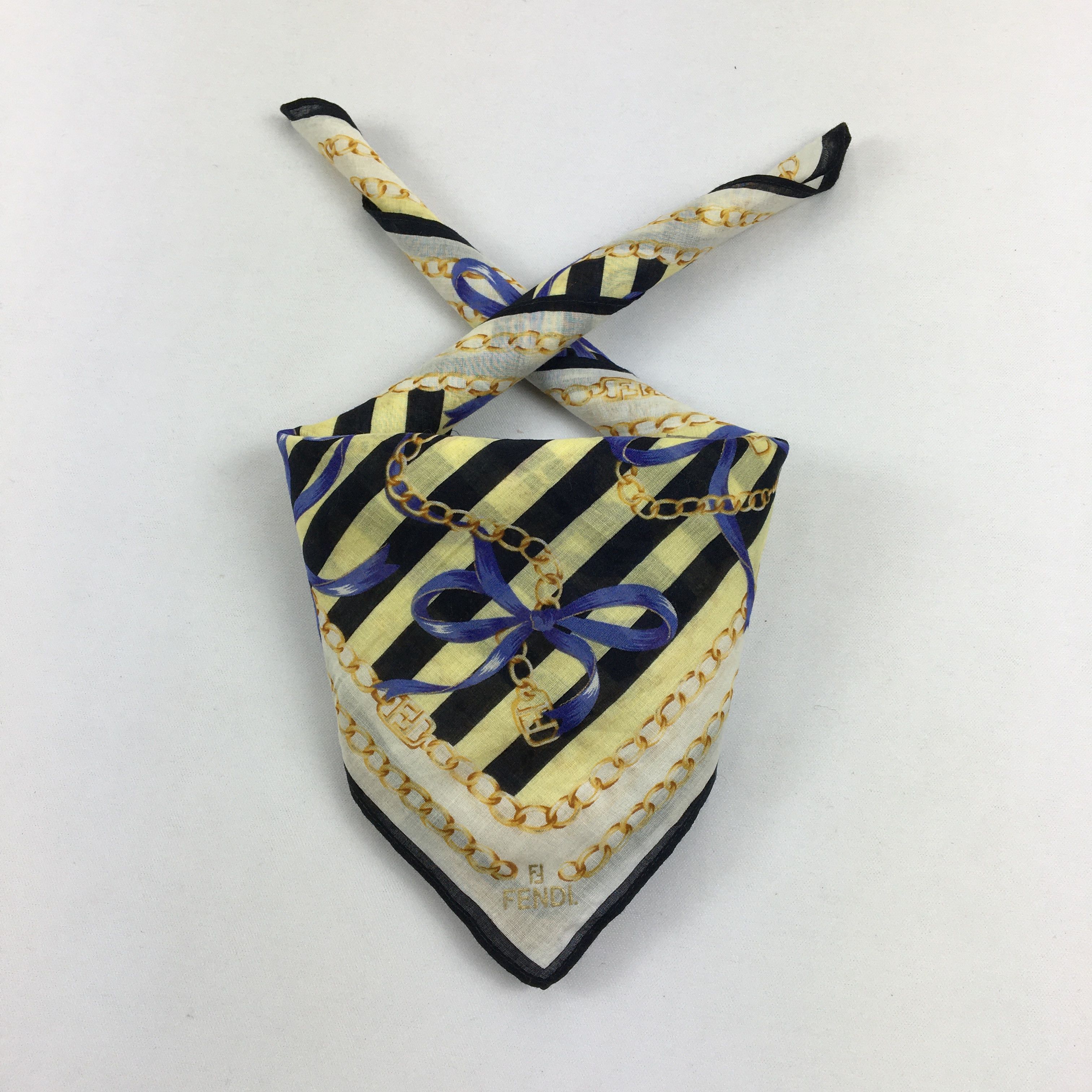 Japanese Brand Vintage Fendi Handkerchief Ribbon Bracelet Neckerchief Size ONE SIZE - 1 Thumbnail