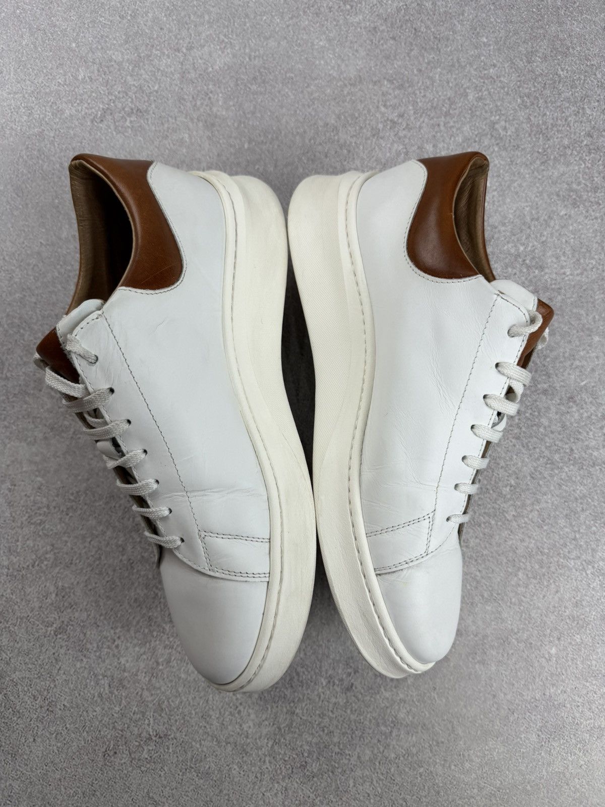 Eleventy Eleventy White Leather Sneakers Men’s Size 43 Size US 10 / EU 43 - 6 Thumbnail
