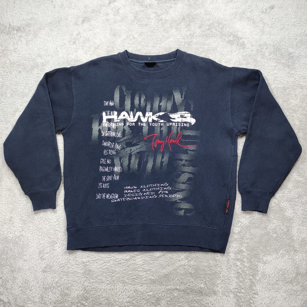 VINTAGE Y2K TONY HAWK SKATE CREWNECK SWEATSHIRT