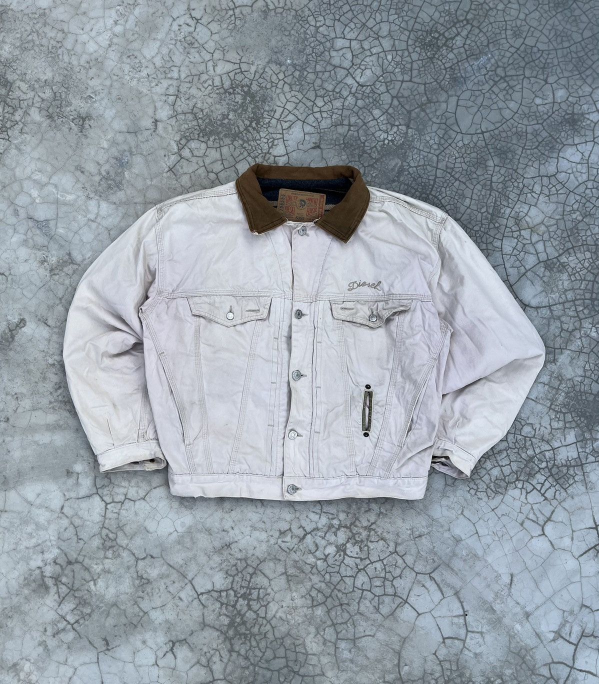 RARE DIESEL FLANNEL INDUSTRY DENVER WORKWEAR DENIM JACKET90s