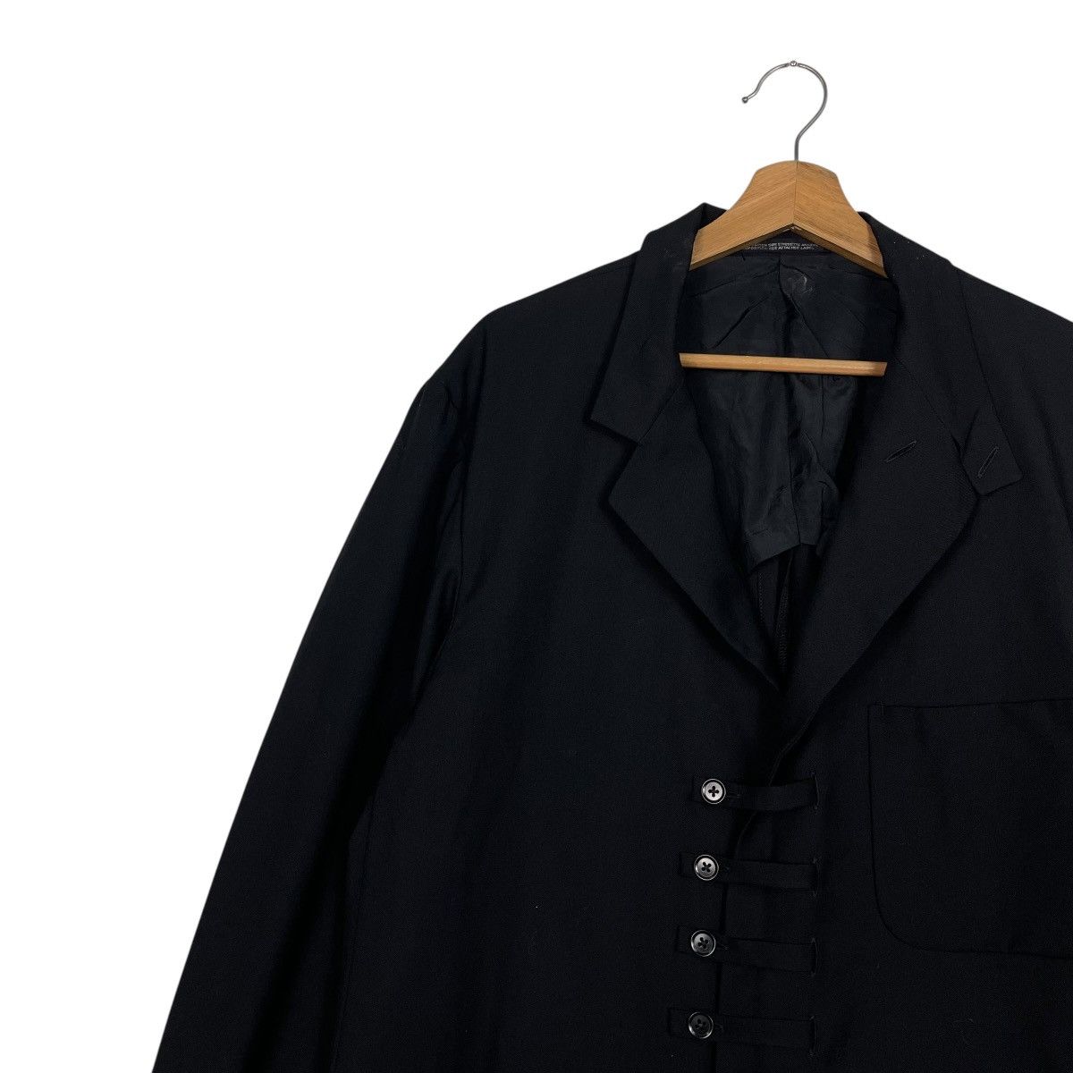 Yohji Yamamoto Vintage 90s Yohji Yamamoto Pour Homme Wool Gabardine Jacket Size US M / EU 48-50 / 2 - 6 Thumbnail