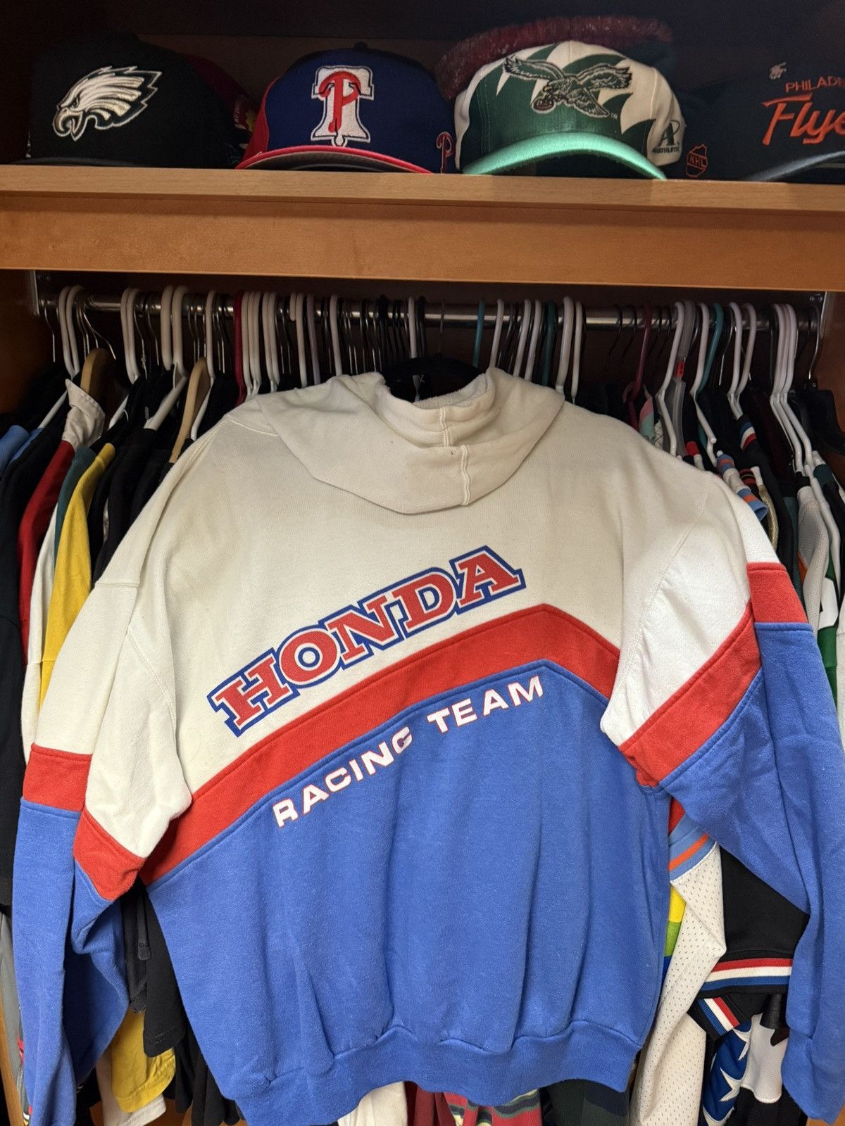 Honda × Vintage Crazy Vintage 80s Honda Racing Team Hoodie Jacket Size US XL / EU 56 / 4 - 2 Thumbnail