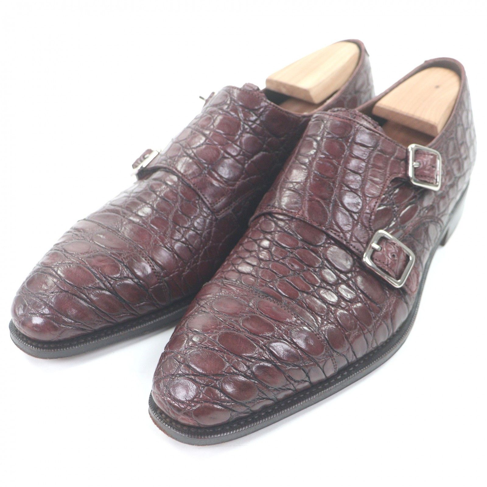 Other Other CARMINA Crocodile Goodyear Double Monk Strap Dress Shoes Leather Shoes DUTY FREE for USA Size ONE SIZE - 1 Thumbnail