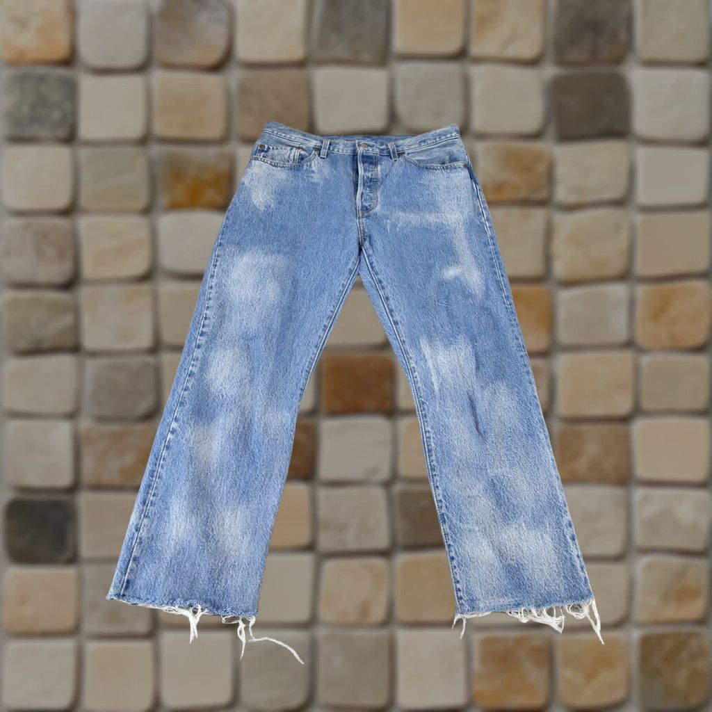 Levi's Levi's 501 Jeans Womens 31 Light Blue Denim High Rise Frayed Hem Straight - Mens? Size 24" / US 00 / IT 34 - 1 Thumbnail