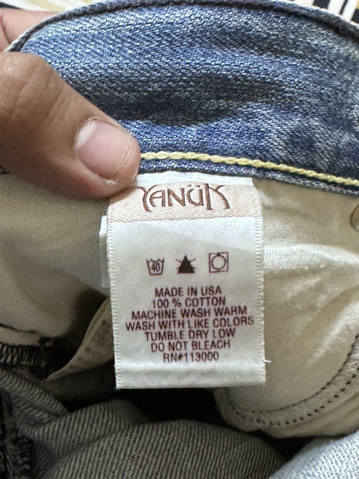 20471120 Vintage Yanuk Flare Mudwash Grunge Punk Denim Size US 31 - 11 Thumbnail