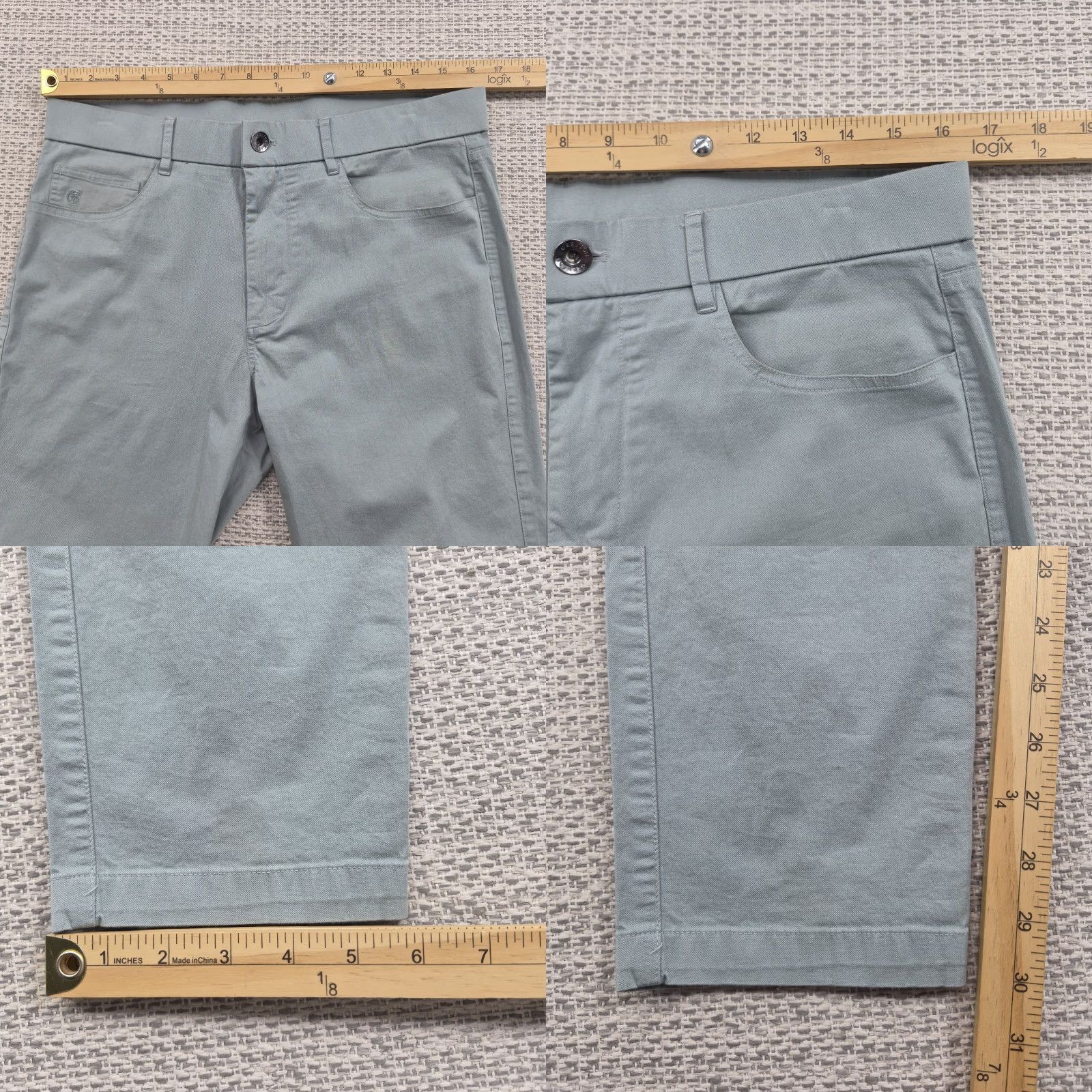 Vintage Greyson Golf Pants Mens 32x32 Slim Chino 5 Pocket Green Casual Stretch Size US 32 / EU 48 - 8 Thumbnail