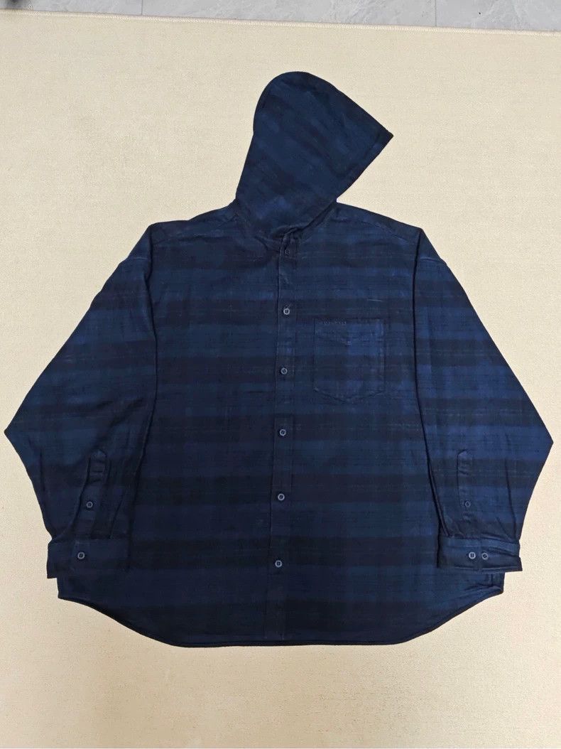 Balenciaga Balenciaga 23ss flannel plaid gradient hooded jacket-2506 Size US S / EU 44-46 / 1 - 1 Thumbnail