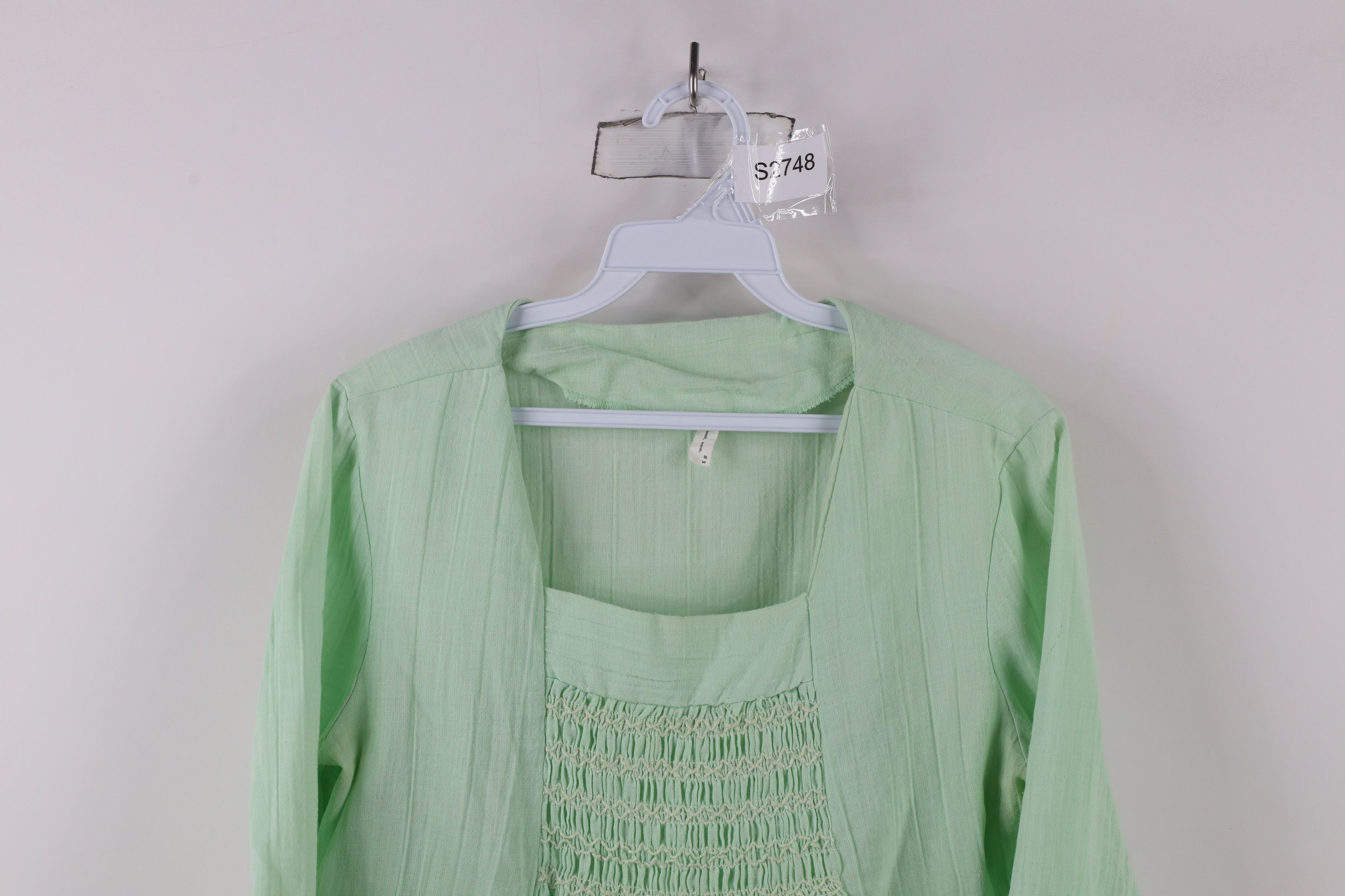 Vintage Vintage 60s 70s Country Primitive Gauzy Cotton Ruffled Shirt Size M / US 6-8 / IT 42-44 - 2 Thumbnail
