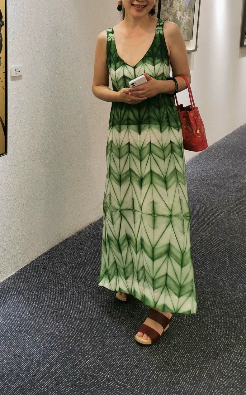 Issey Miyake Issey Miyake size:2 Red main line tie-dyed leaf dress Size M / US 6-8 / IT 42-44 - 5 Thumbnail
