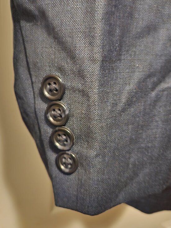 Calvin Klein CALVIN Klein men's blue 100%wool spot coat jacket blazer 44R Size 44R - 3 Thumbnail