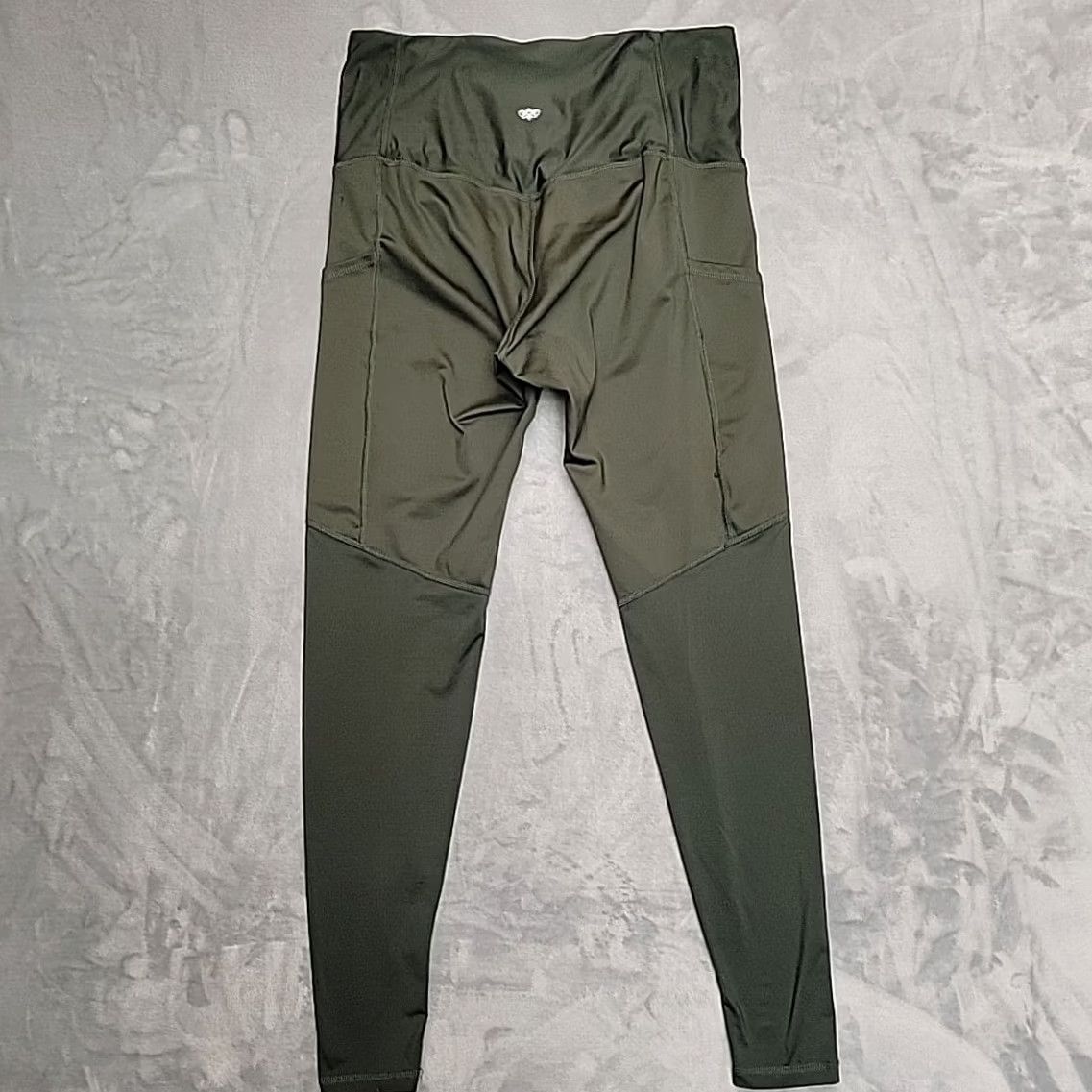 Vintage Bewildher Leggings Womens Extra Large Green High Rise Performance Tight Size 34" / US 12 / IT 48 - 5 Thumbnail