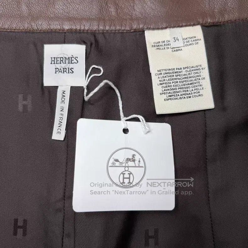 Hermes Hermes Brown Stud Sheepskin Skirt Size 42" / US 20 - 5 Thumbnail