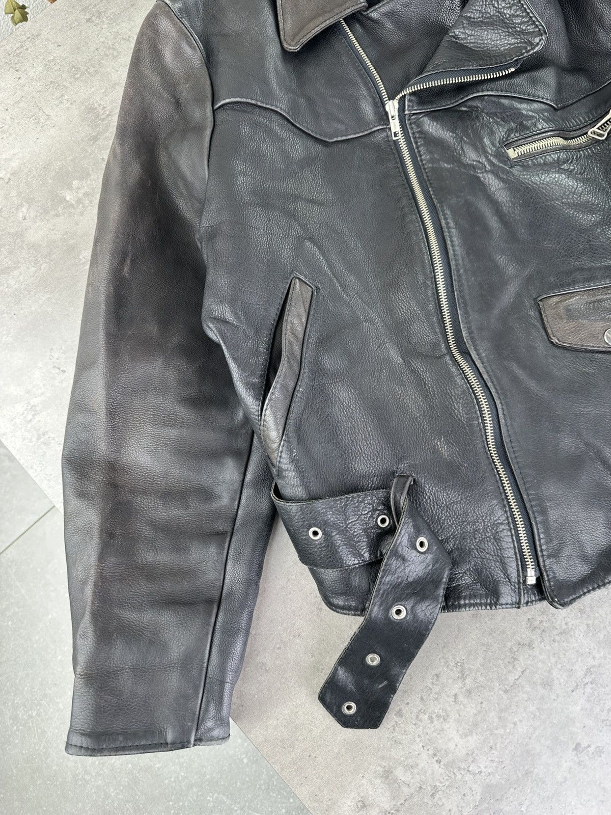 Japanese Brand Vintage Leather Jacket Size L / US 10 / IT 46 - 3 Thumbnail