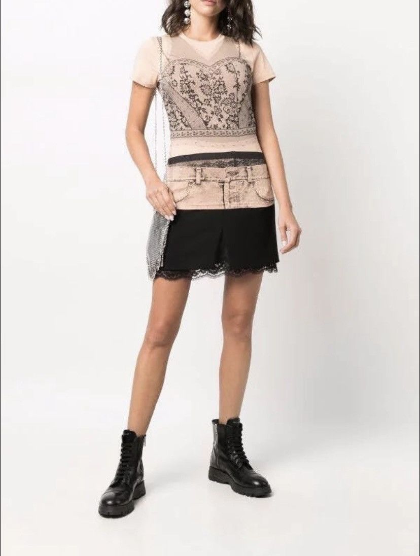 Dior SS 2006 trompe l'oeil lace T-shirt Size M / US 6-8 / IT 42-44 - 2 Thumbnail