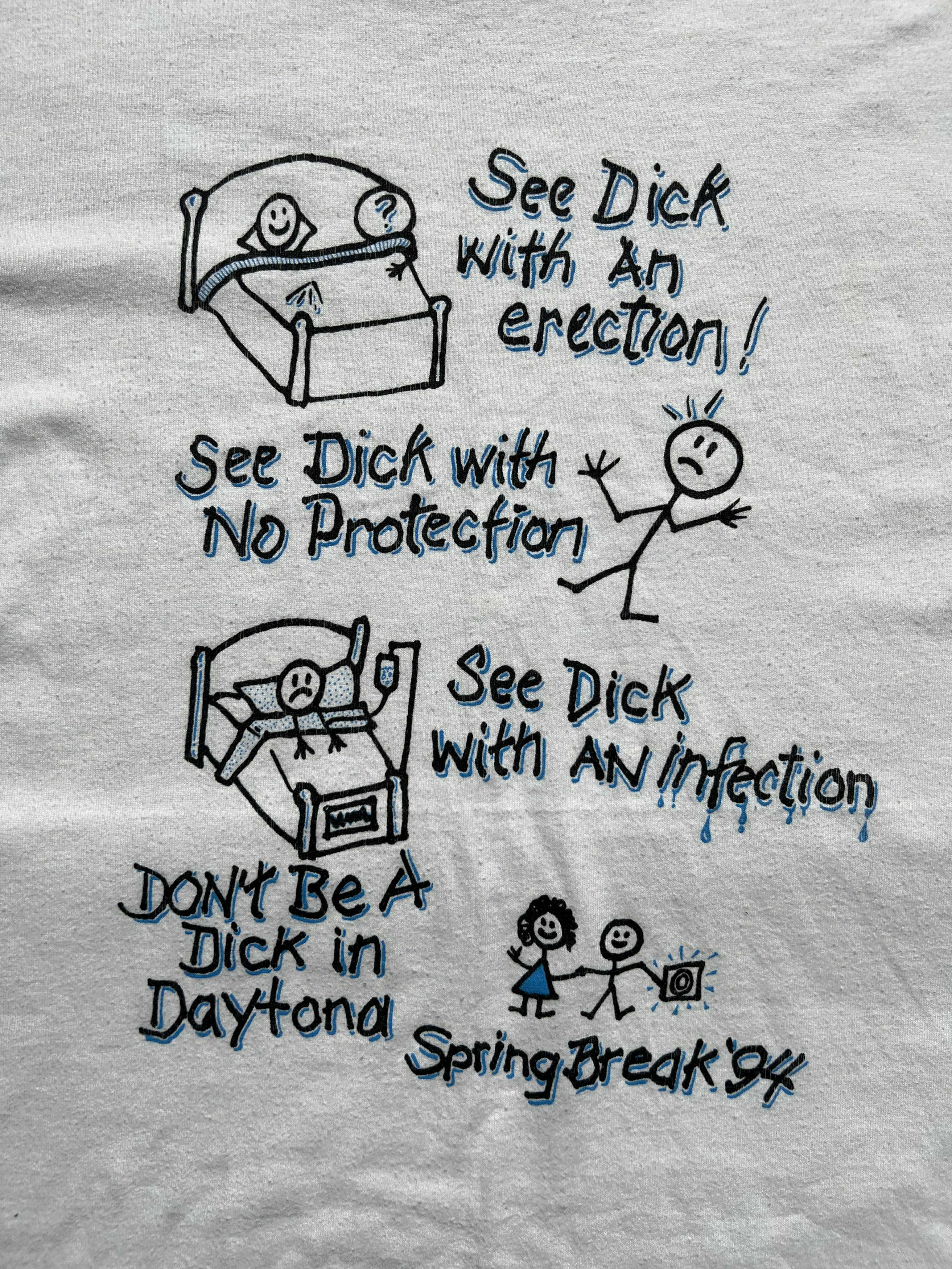 Vintage Vintage 1994 Daytona Spring Break “Don’t Be a Dick” T-Shirt Size US XL / EU 56 / 4 - 2 Thumbnail