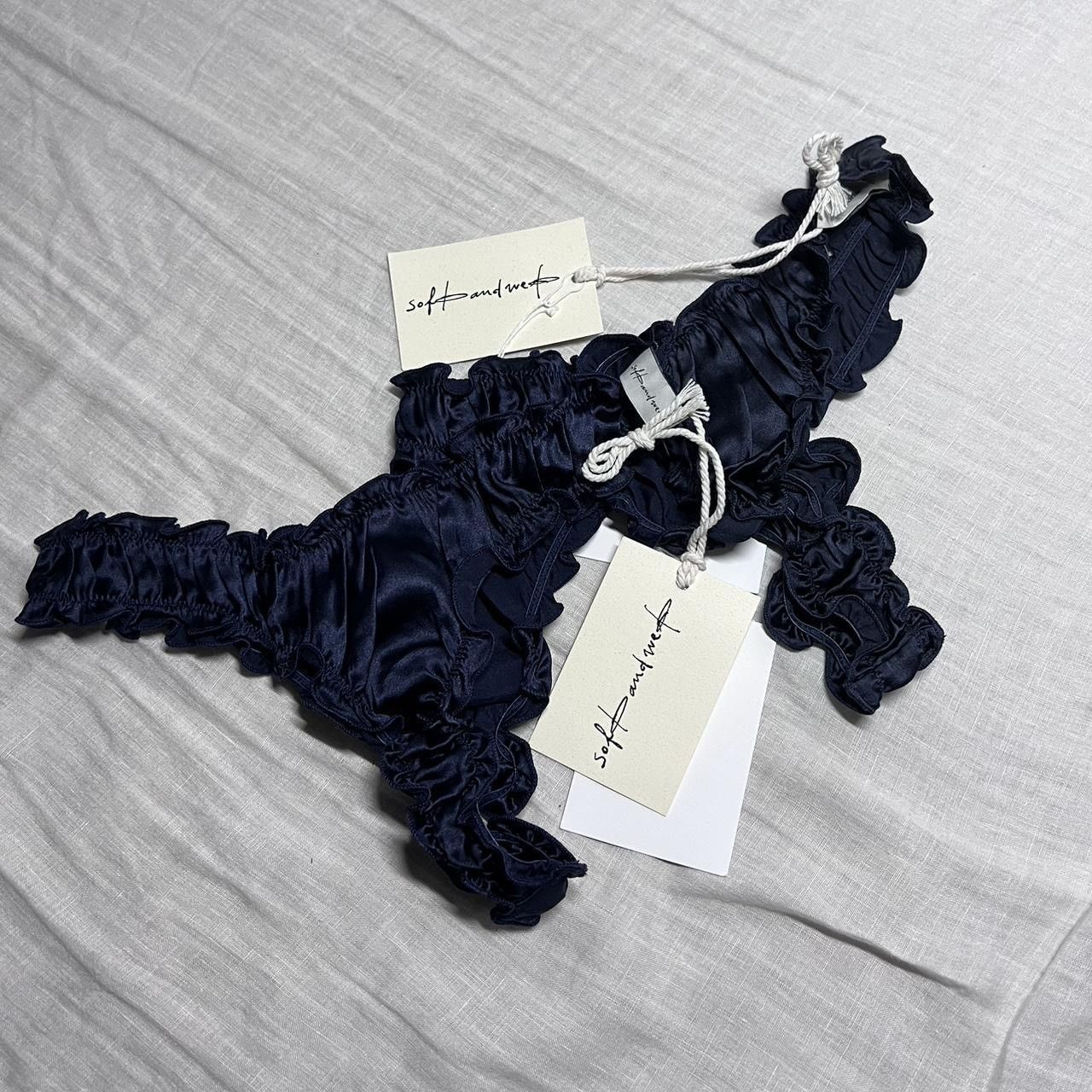 Other soft and wet undies eclissi silk frilled thong Size ONE SIZE - 2 Thumbnail