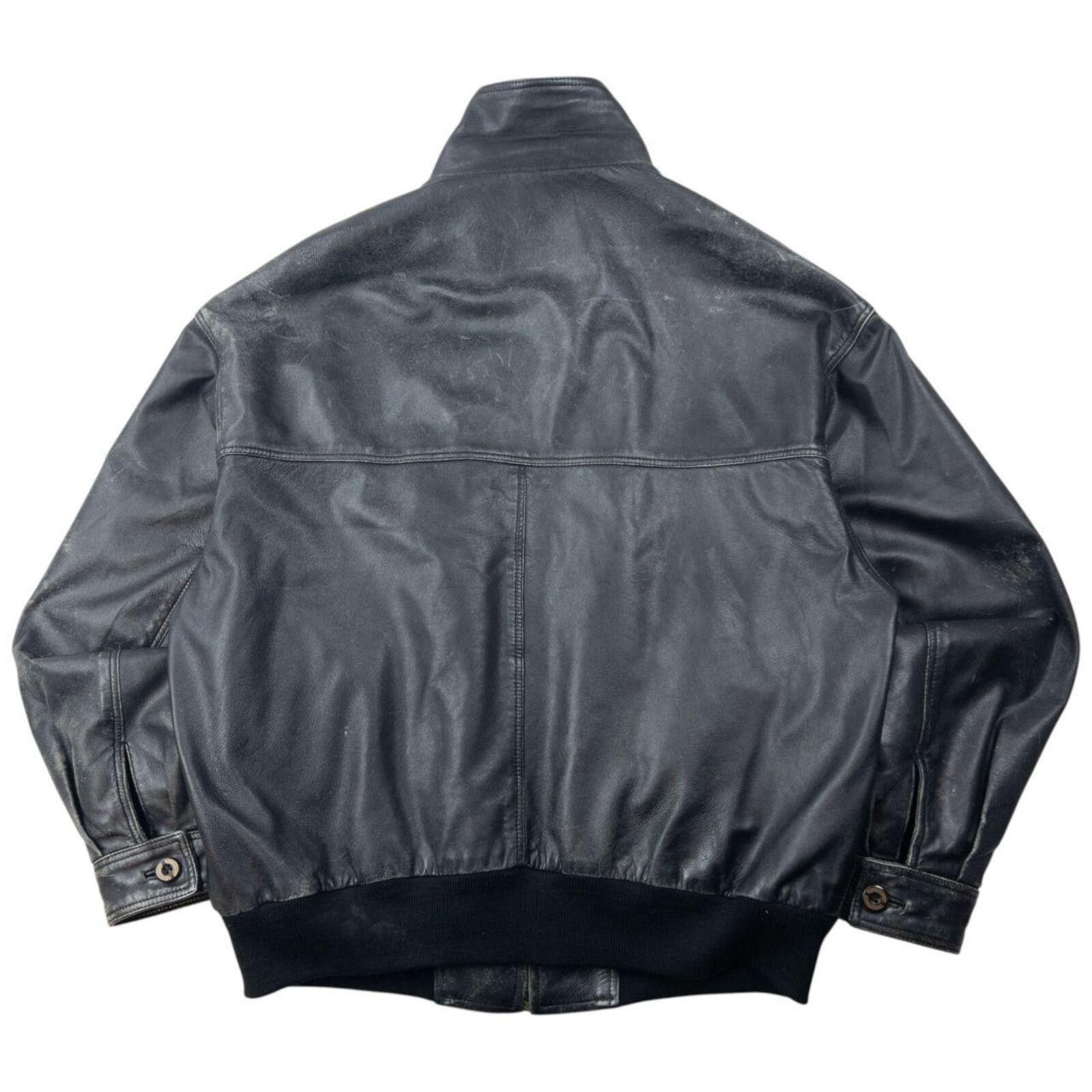 Burberry Vintage 2000s Burberry Nova Check Lined Leather Jacket L Size US L / EU 52-54 / 3 - 3 Thumbnail
