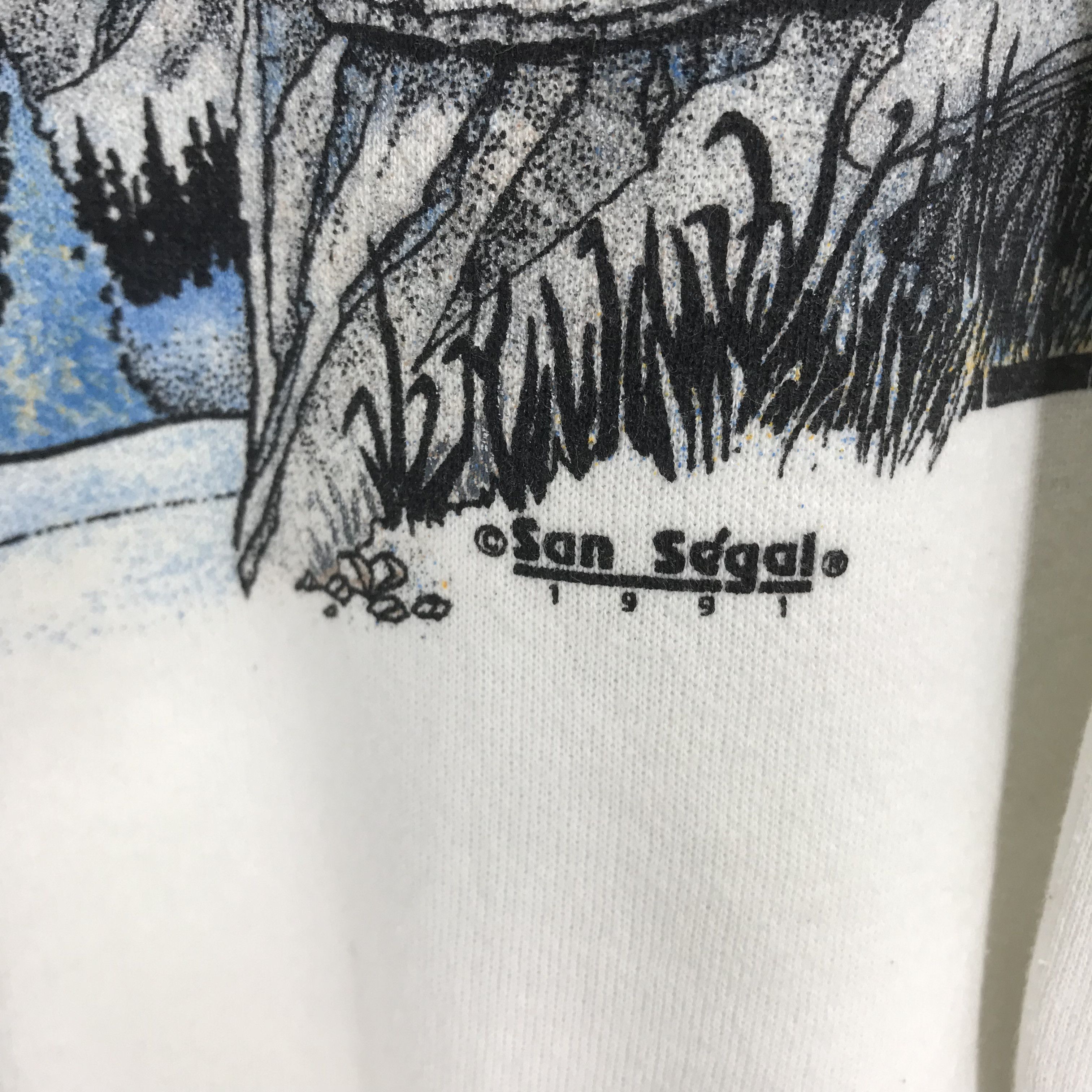Vintage Vintage 90's Retro Graphic Nature Habitat White - 367 Size US L / EU 52-54 / 3 - 7 Thumbnail