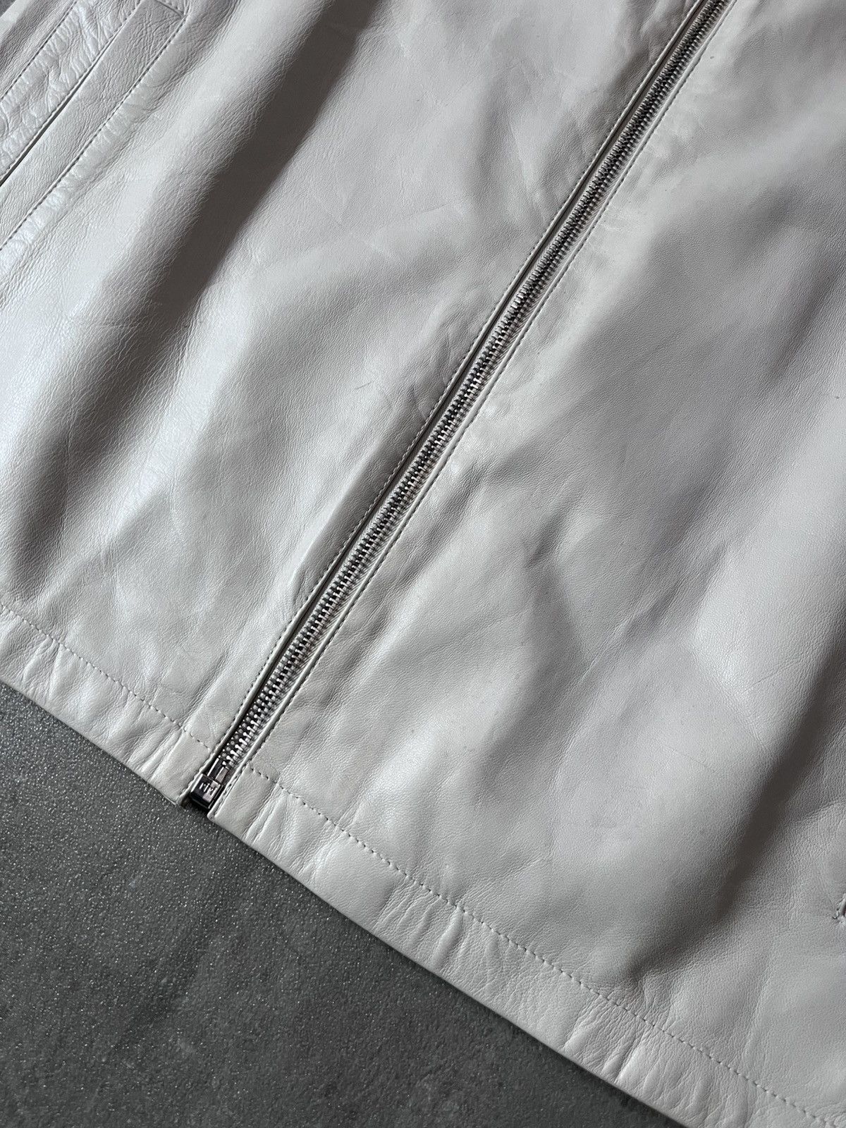 Prada Vintage Prada soft leather jacket white red line 90s Size US L / EU 52-54 / 3 - 13 Thumbnail