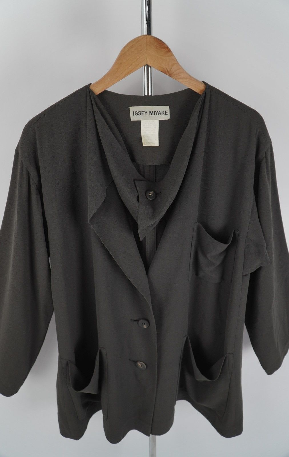 Issey Miyake Issey Miyake - Archived 1991 Runway Wool MultiPocket Jacket Size XS / US 0-2 / IT 36-38 - 3 Thumbnail