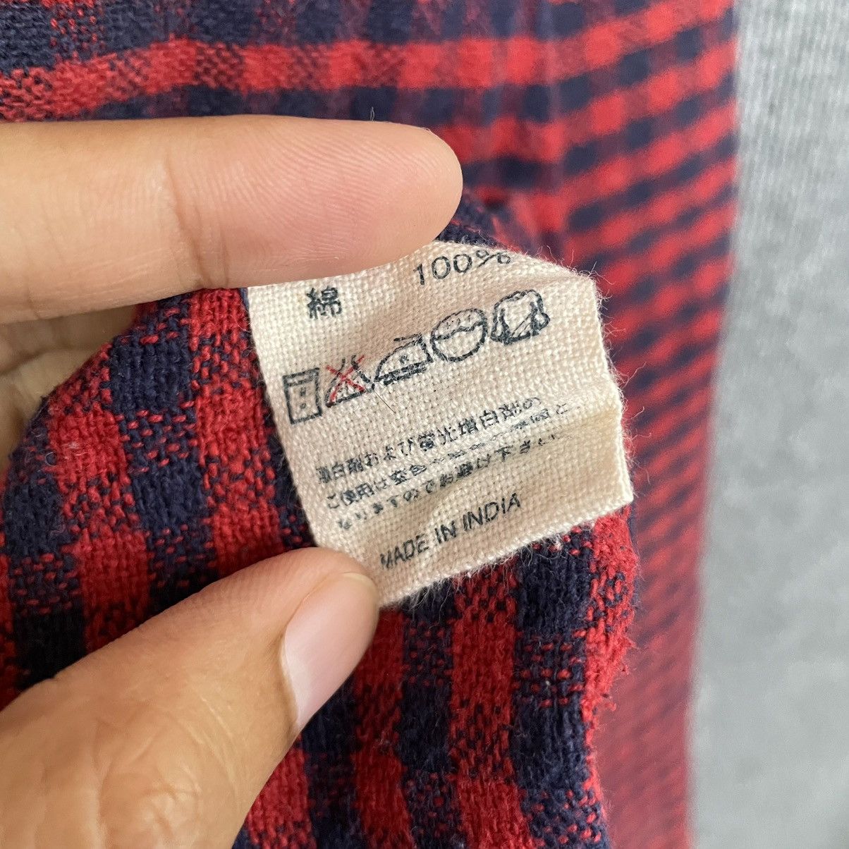 45rpm Vintage 45 rpm Button Checkered Shirt Size US S / EU 44-46 / 1 - 4 Thumbnail