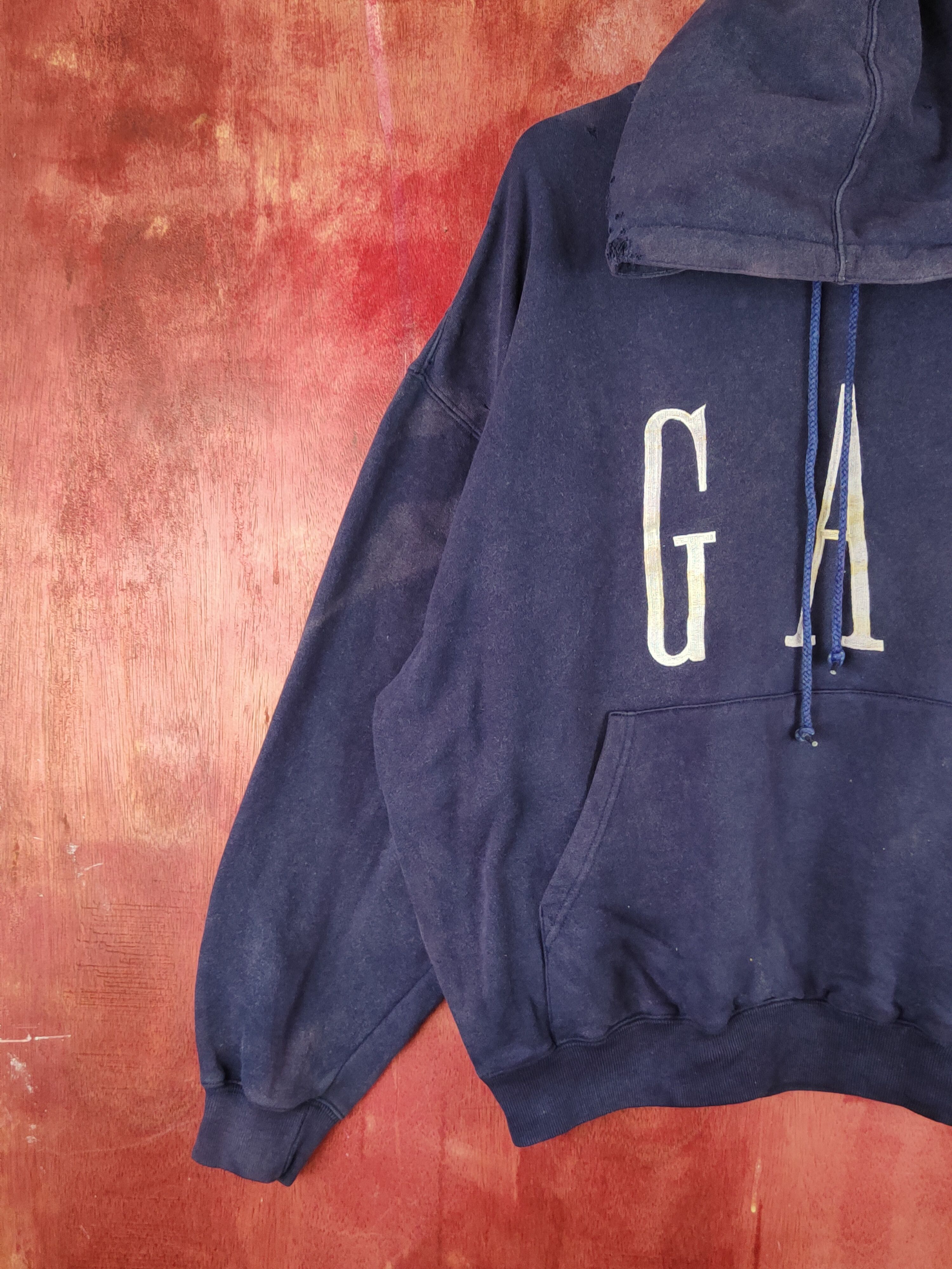 Gap DL Gap Kanye West Dark Blue Faded Hoodie Sweatshirts #S1860 Size US XL / EU 56 / 4 - 6 Thumbnail