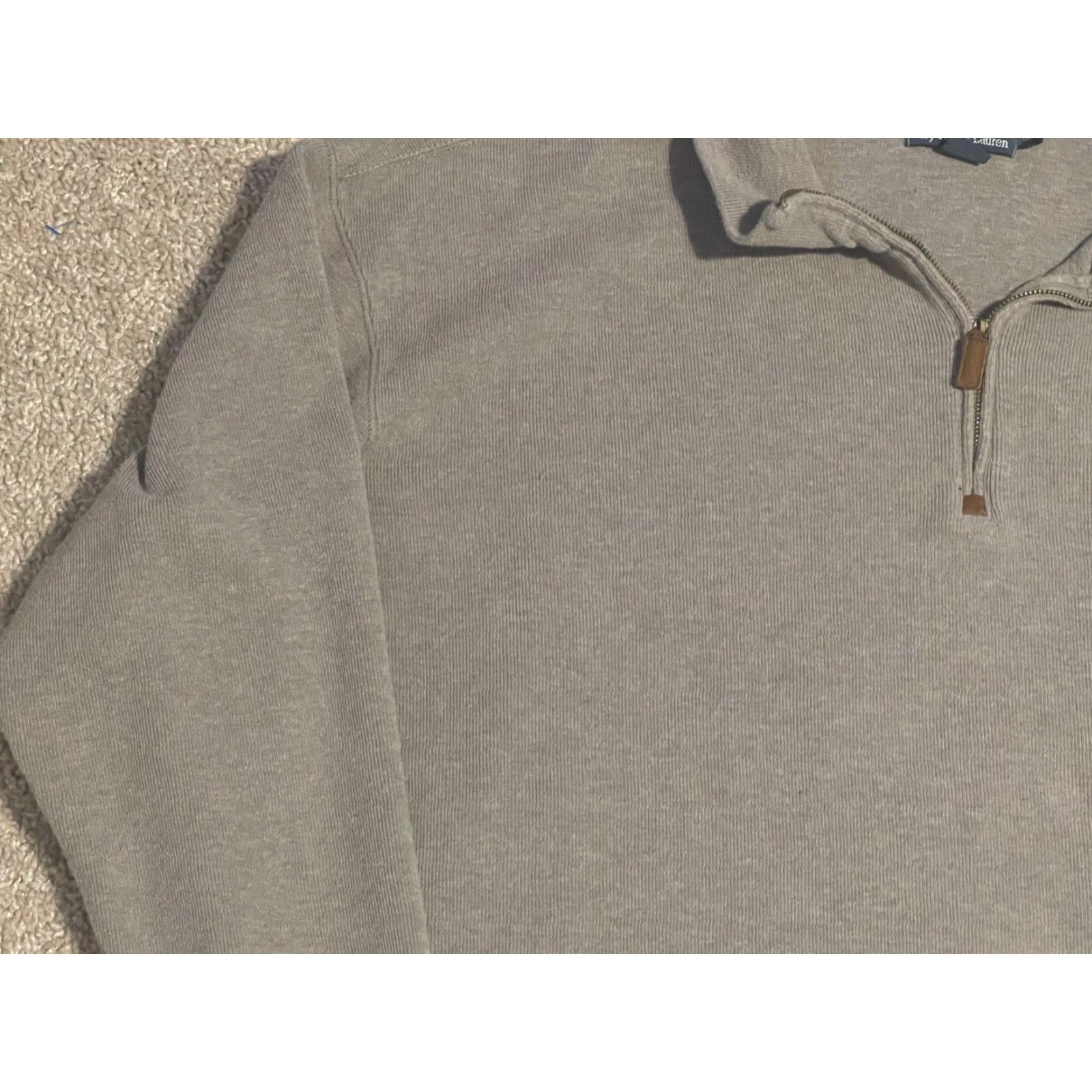 Polo Ralph Lauren Polo Ralph Lauren Sweater 1/4 Zip Knit Cotton Gray Tall 4XLT Men Size US XXL / EU 58 / 5 - 2 Thumbnail