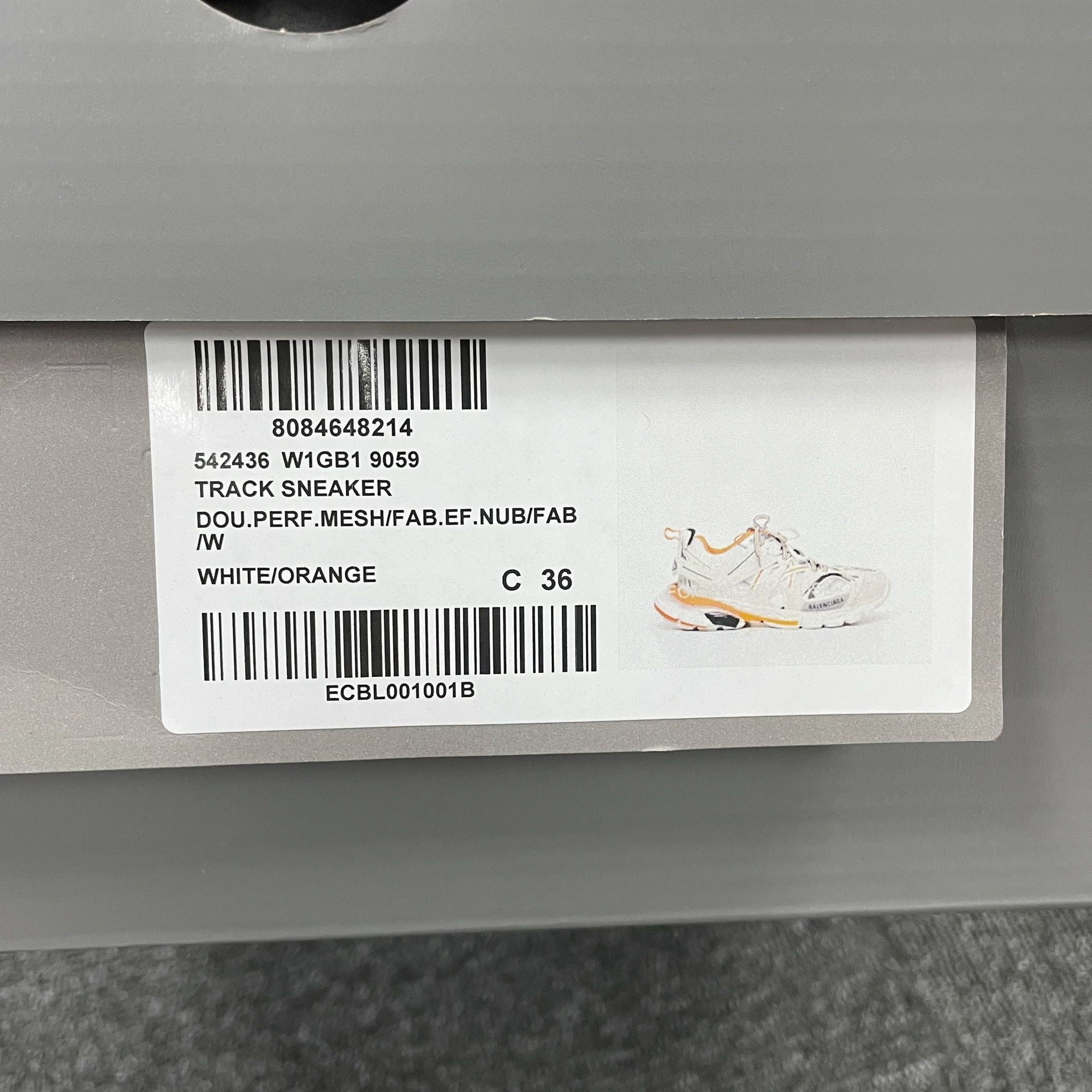 Balenciaga Balenciaga Track 1.0 Low Top Sneaker Women's White Orange 36 Size US 5.5 / IT 35.5 - 9 Thumbnail