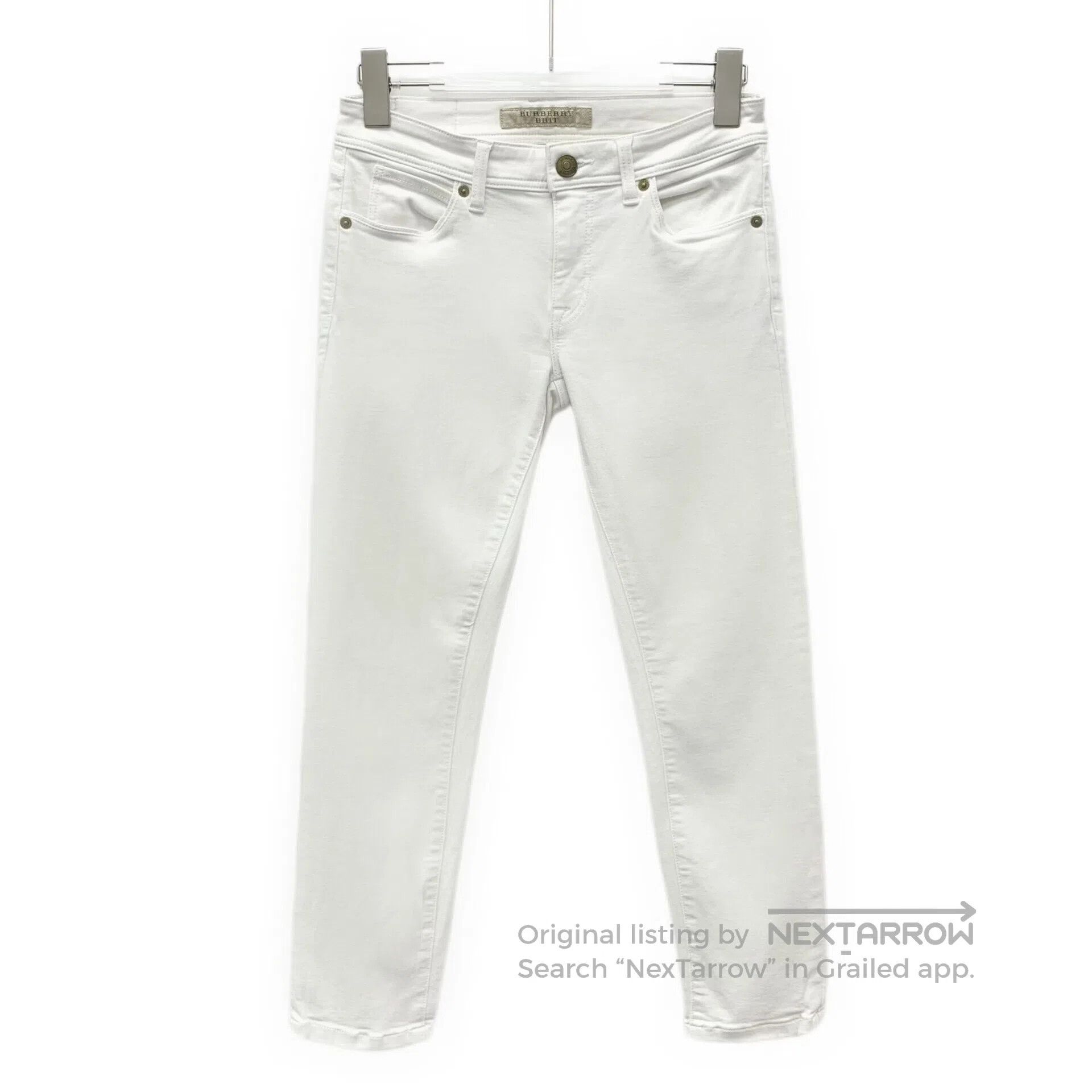 Burberry Burberry White cotton casual denim long pants| Size 25" / US 0 / IT 36 - 1 Thumbnail