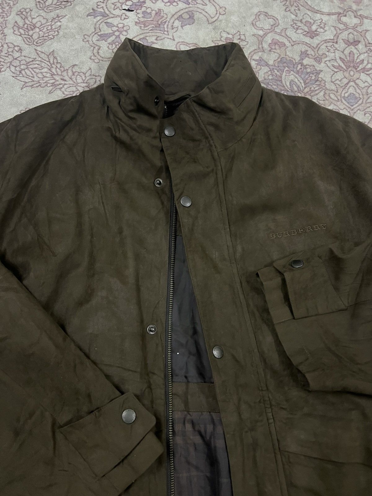 Burberry Burberry Golf Faux Suede Field Jacket Brown Sanyo Shokai Size US L / EU 52-54 / 3 - 18 Thumbnail