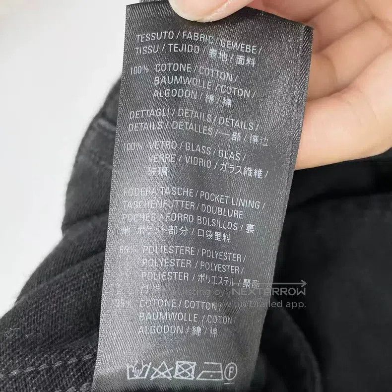 Balenciaga Balenciaga Black Denim Jacket with Back Diamond Big Logo Size XS / US 0-2 / IT 36-38 - 5 Thumbnail