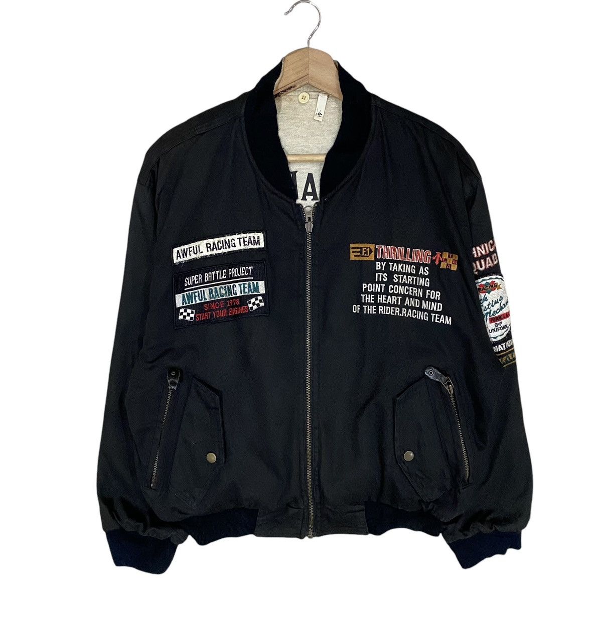 Sports Specialties × Vintage ⚡️VTG F-1 GRAND PRIX RACING TEAM REVERSIBLE BOMBER JACKET Size US M / EU 48-50 / 2 - 1 Thumbnail